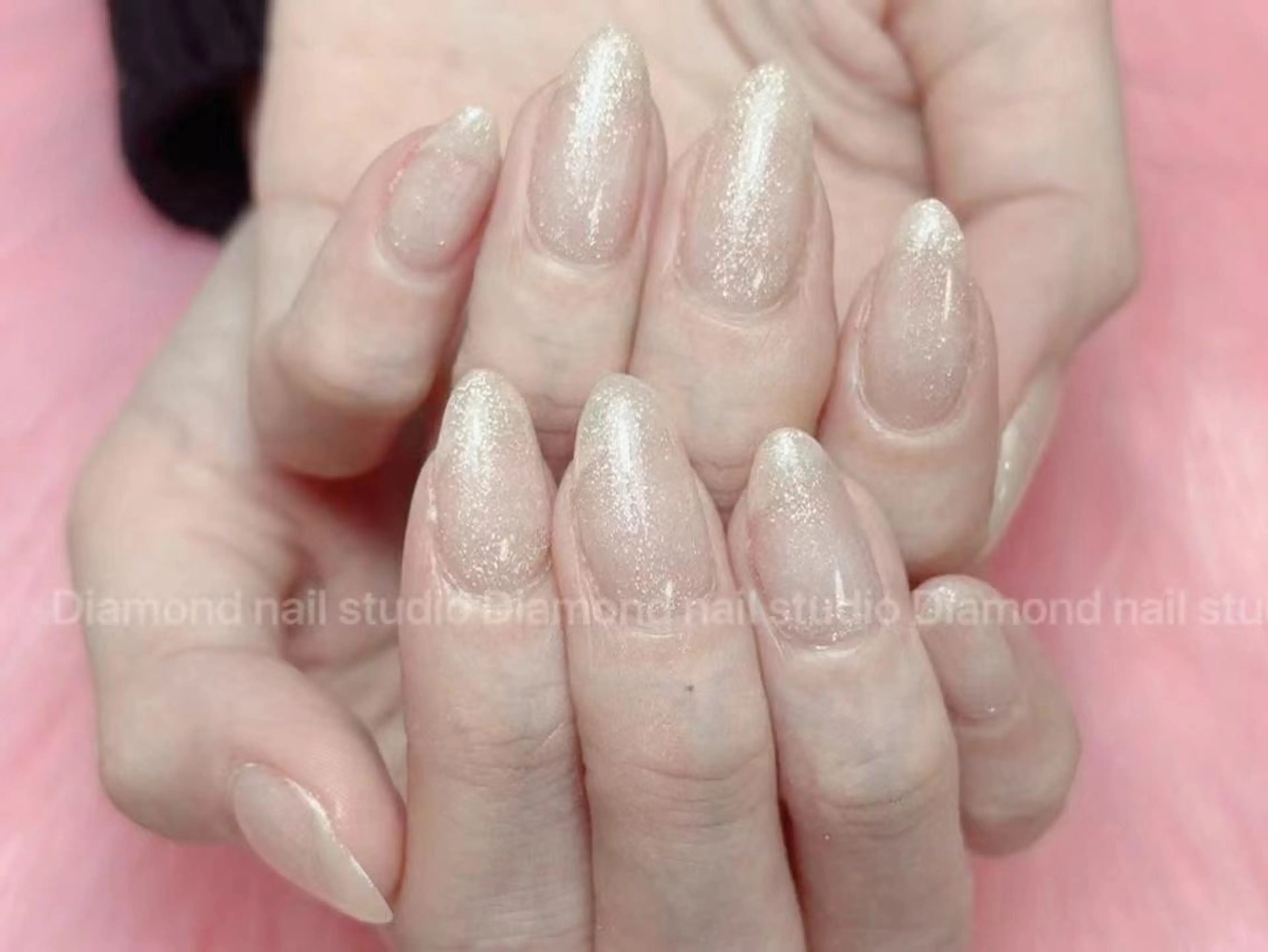 ショート ハンドネイル ハンドケア Diamond 🚢のネイルデザイン