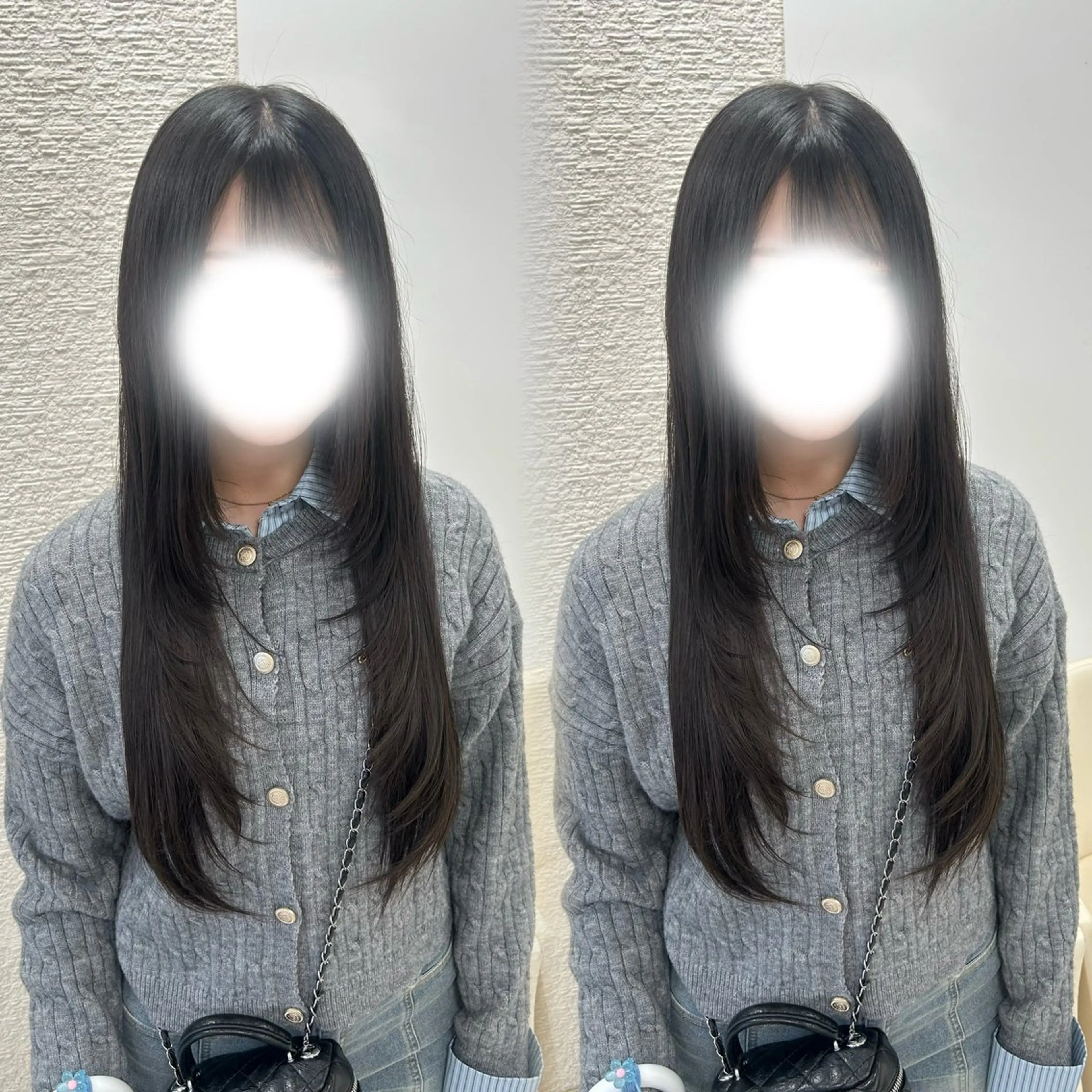 ロング レイヤーカット 似合わせカット 小顔カット カット トリートメント ヘアセット ベージュ/つや髪/ レイヤー／ゆいなのヘアスタイル