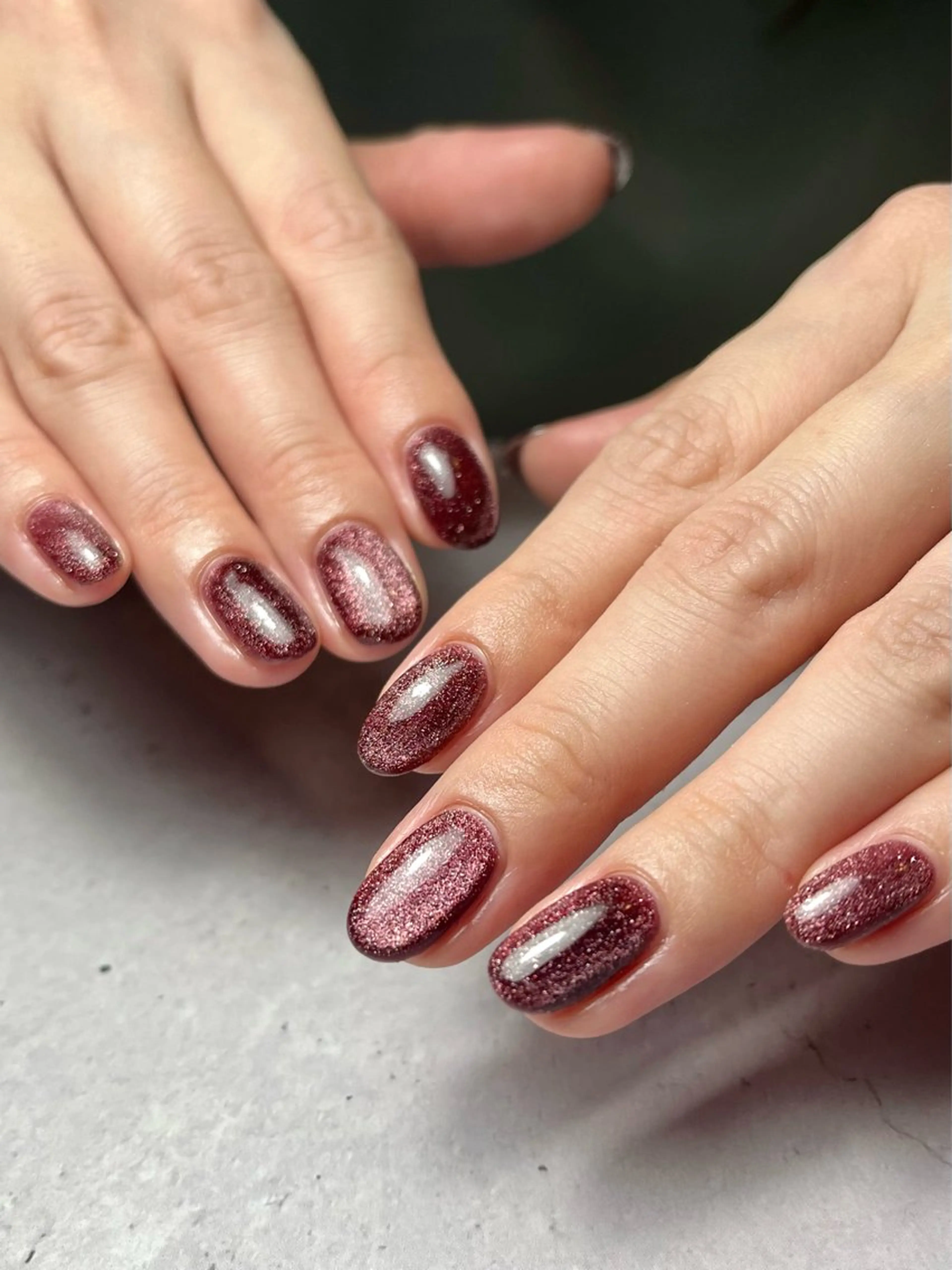 ネイル マグネットネイル ワンカラーネイル ハンドネイル kupu所属・ネイルサロン kupuのネイルデザイン