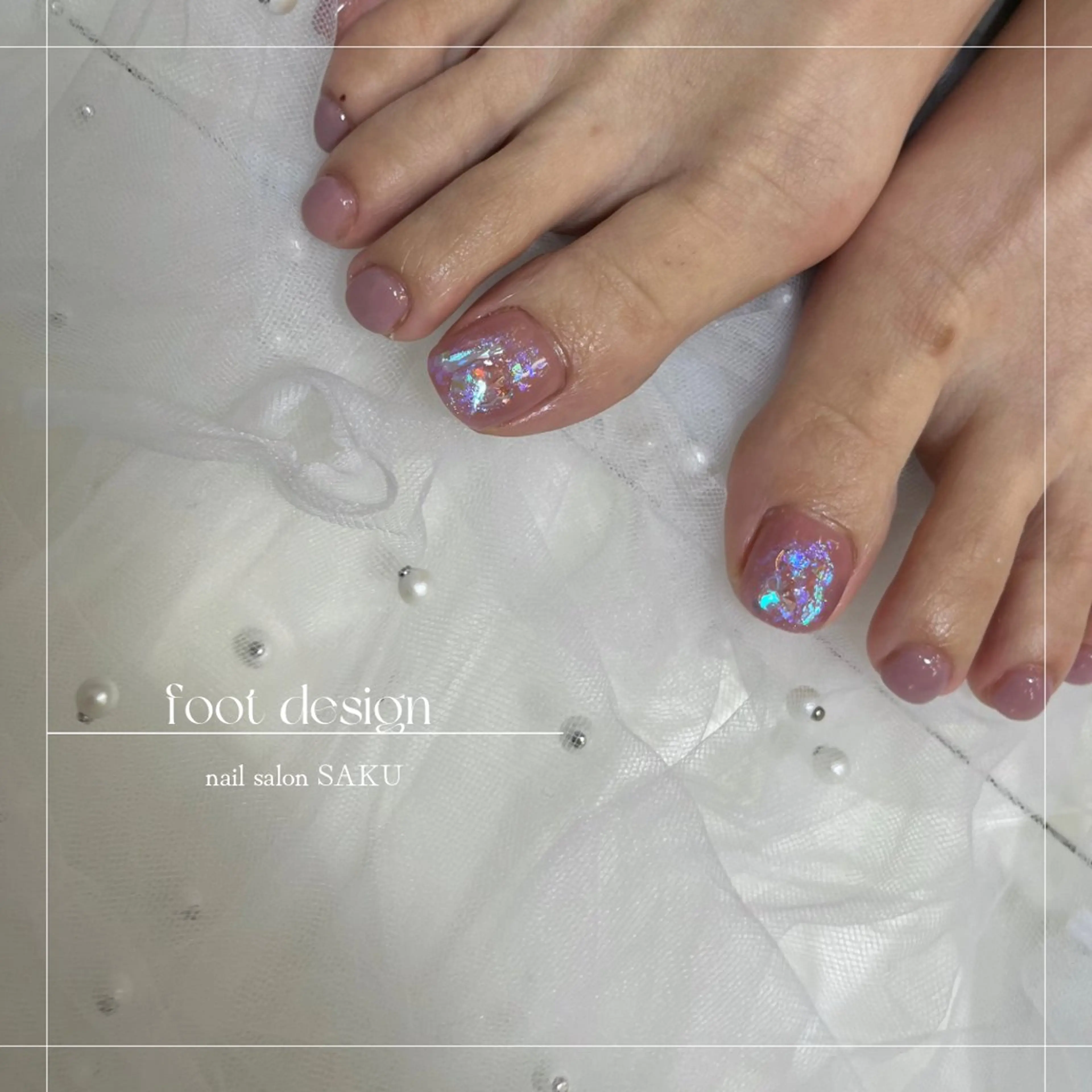 ネイル ニュアンスネイル シンプルネイル フットネイル SAKU  nail[サクネイル]所属・SAKU nail 作島茜のネイルデザイン