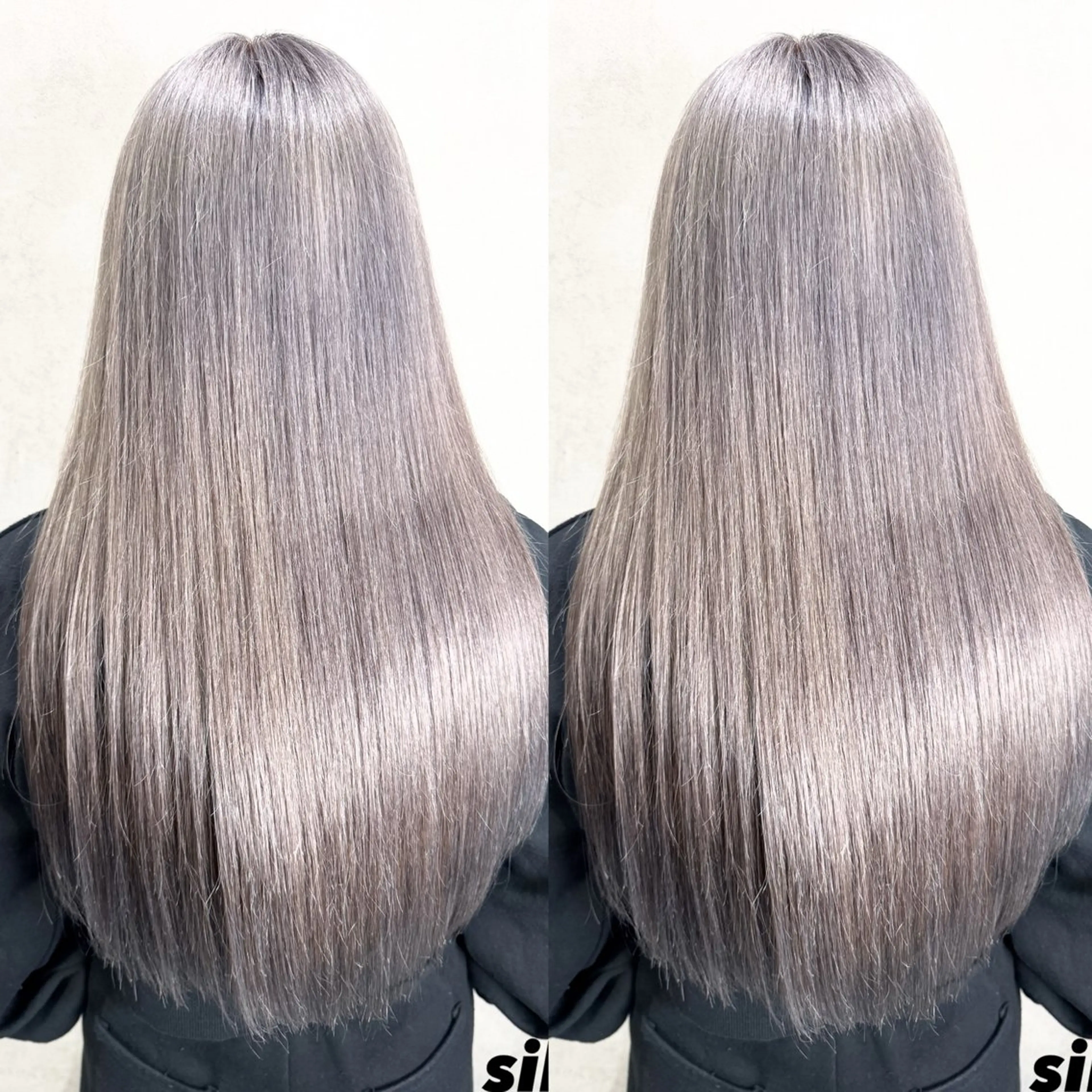 ロング カラー ブリーチ シルバー 💋自称カリスマ💋 タクミのヘアスタイル