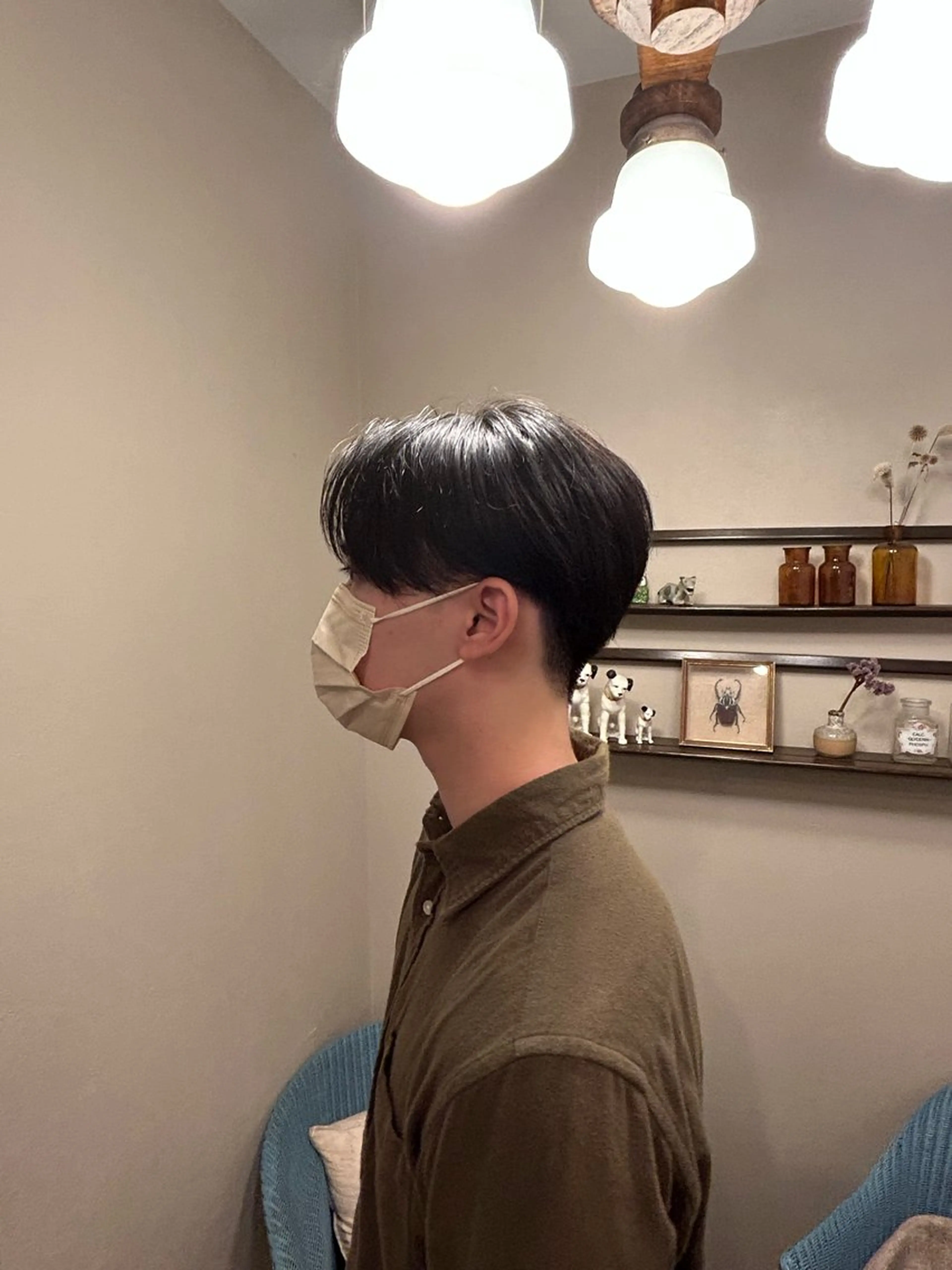 ショート メンズ センターパート 刈り上げ Masaki ブリーチカラーのヘアスタイル