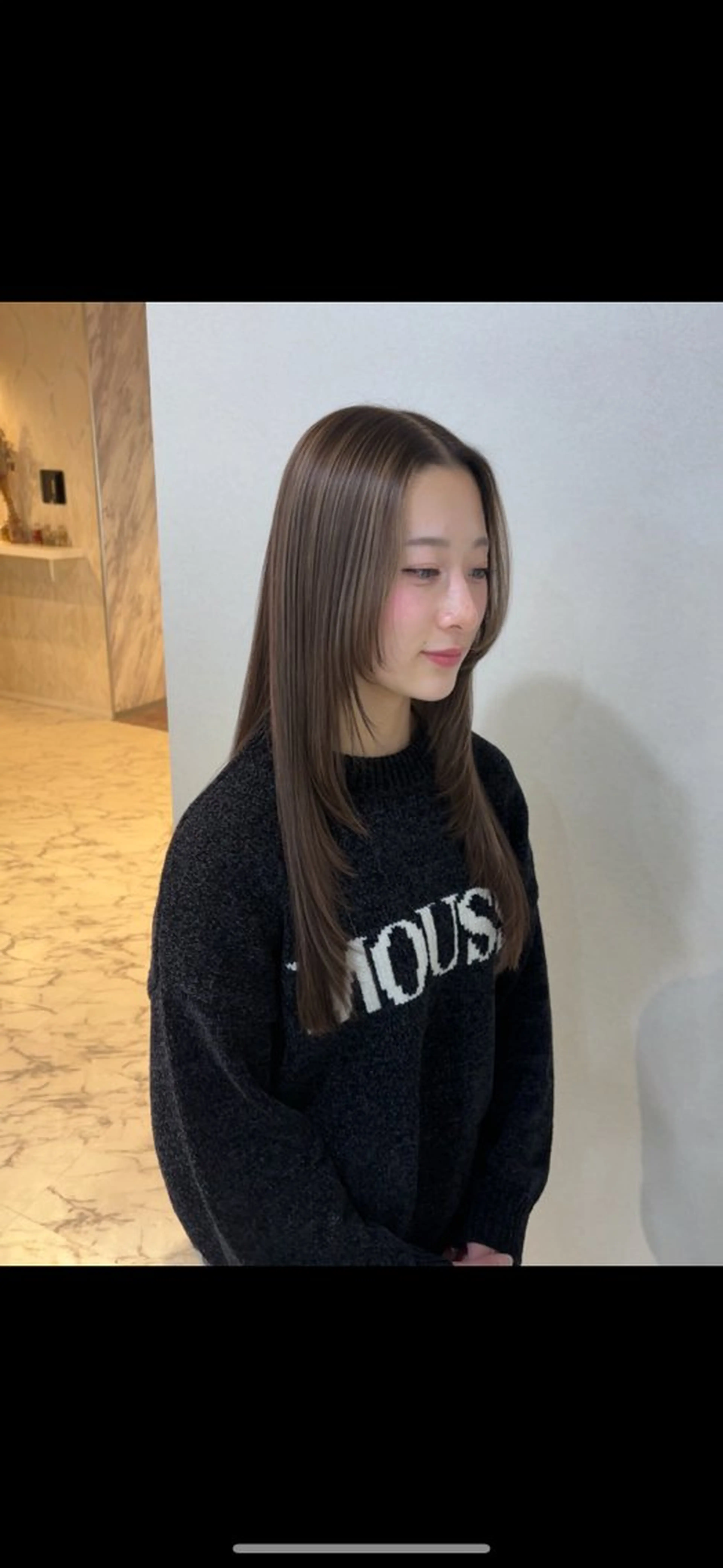 ロング 顔周りカット レイヤーカット 小顔カット ブリーチモデル募集中 星川まお𝜗𝜚のヘアスタイル