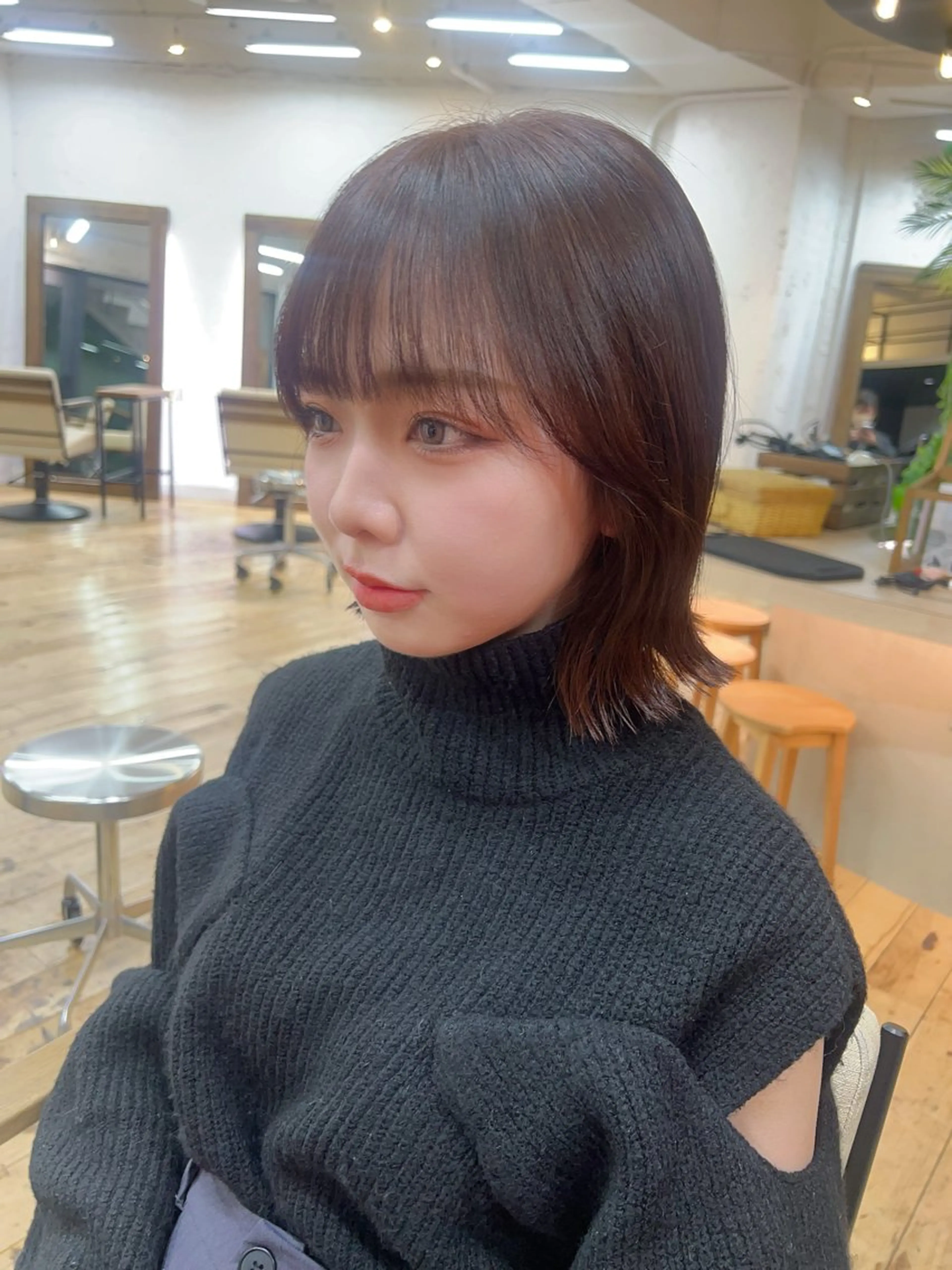 ショート ボブ 小顔カット カット ヘアカラー 🩶韓国/似合わせ/ さわ🩶のヘアスタイル