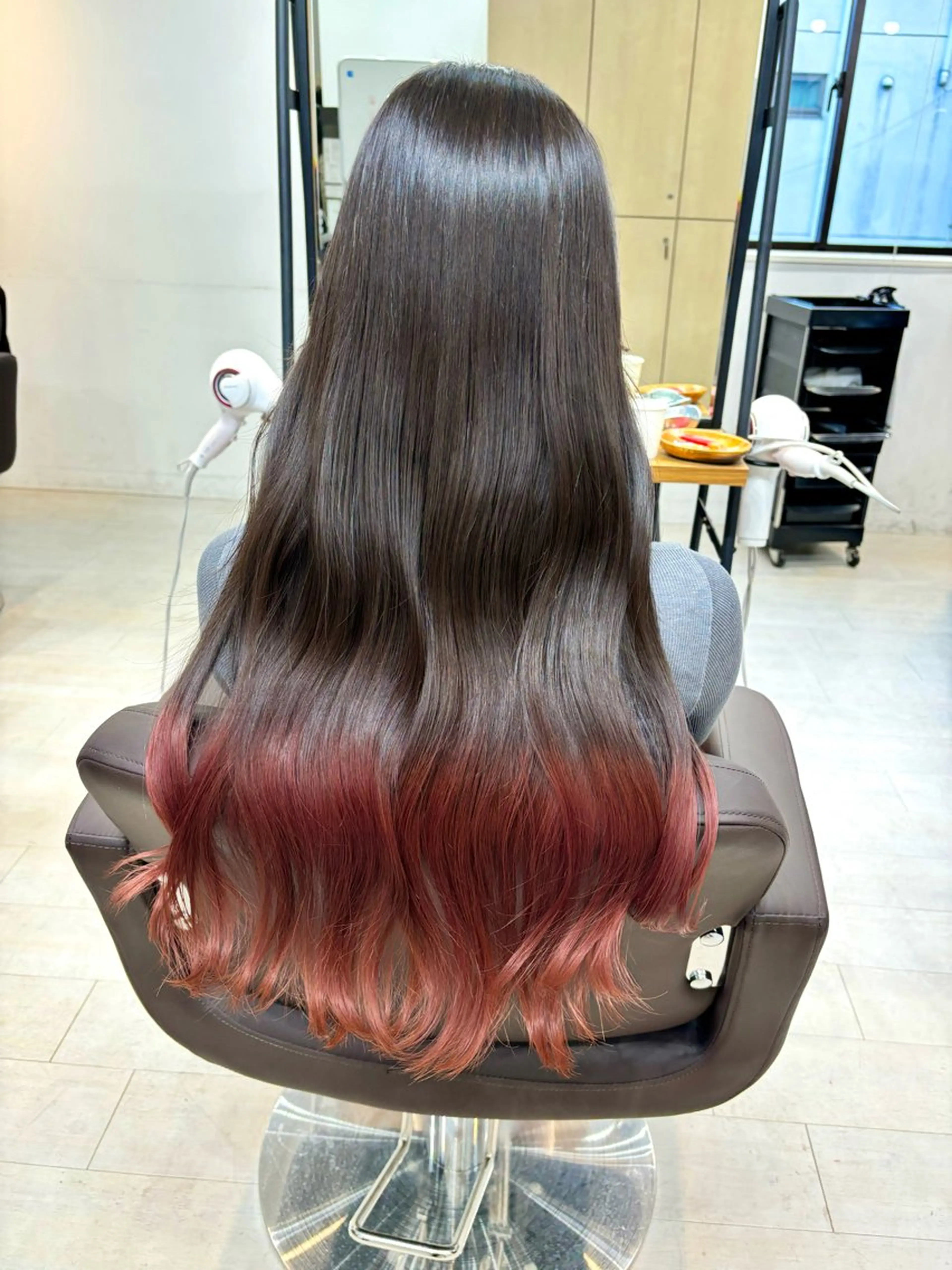 ロング ヘアカラー トリートメント ヘッドスパ ヘアセット I S所属・🌿透明感カラー‪ 縮毛矯正✨かずきのヘアスタイル