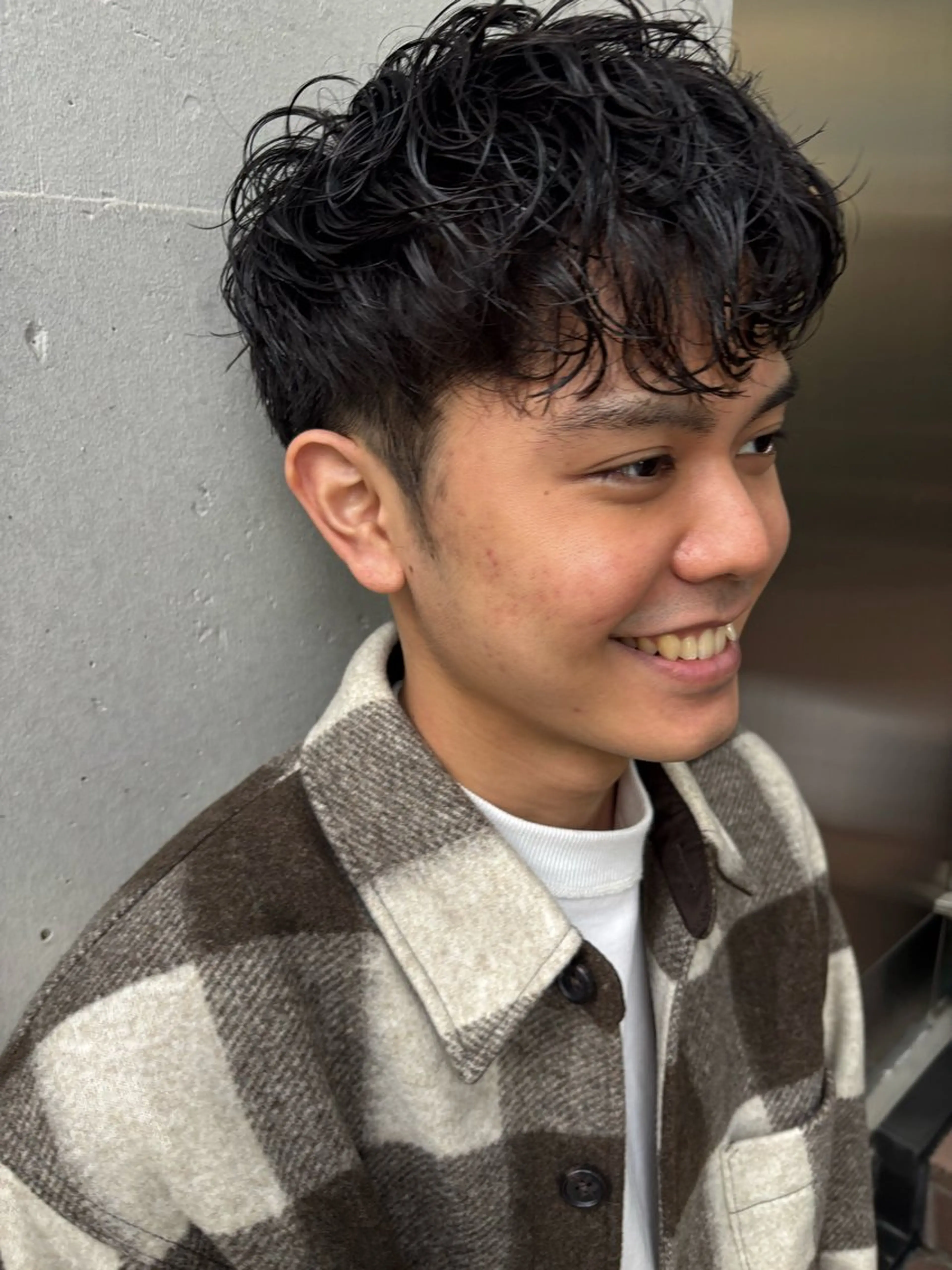 パーマ メンズ カット パーマ しみず さくら🌸のヘアスタイル