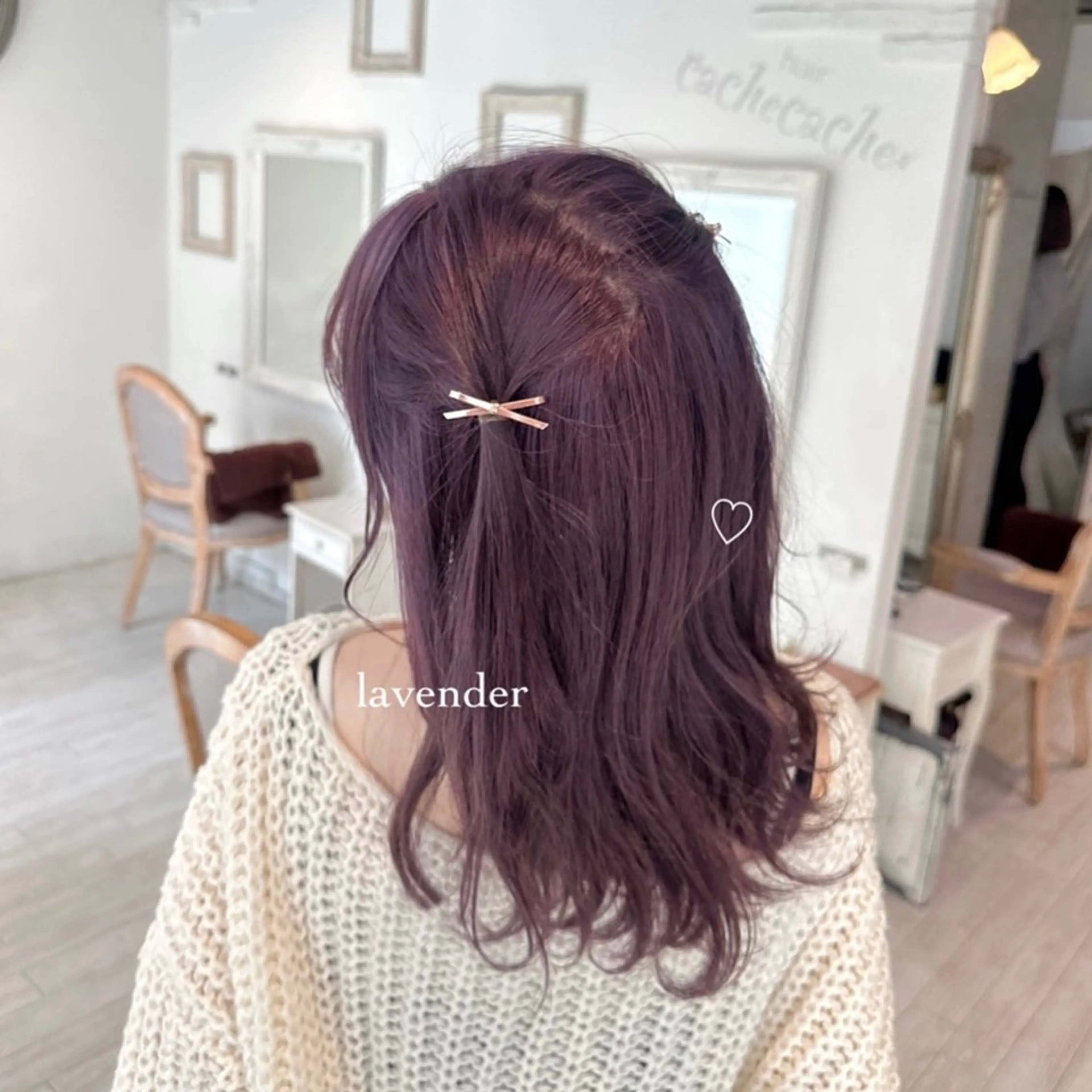 ミディアム カラー ヘアアレンジ ベージュカラー ブリーチ ラベンダーカラー ミルクティーベージュ 無料カットモデル🩶 30%off/はるかのヘアスタイル