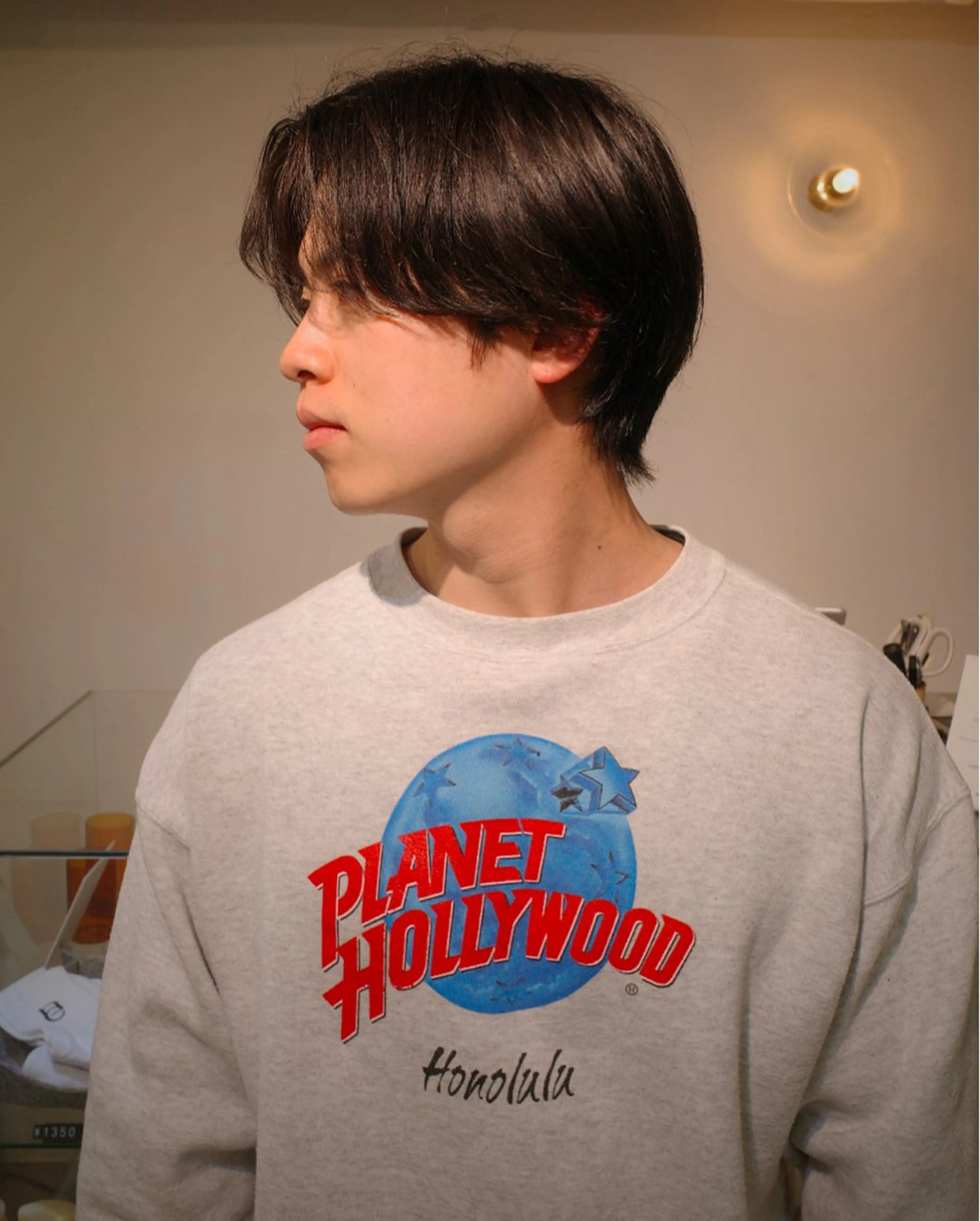 メンズ 顔周りレイヤー/韓国 ブリーチminamiのヘアスタイル