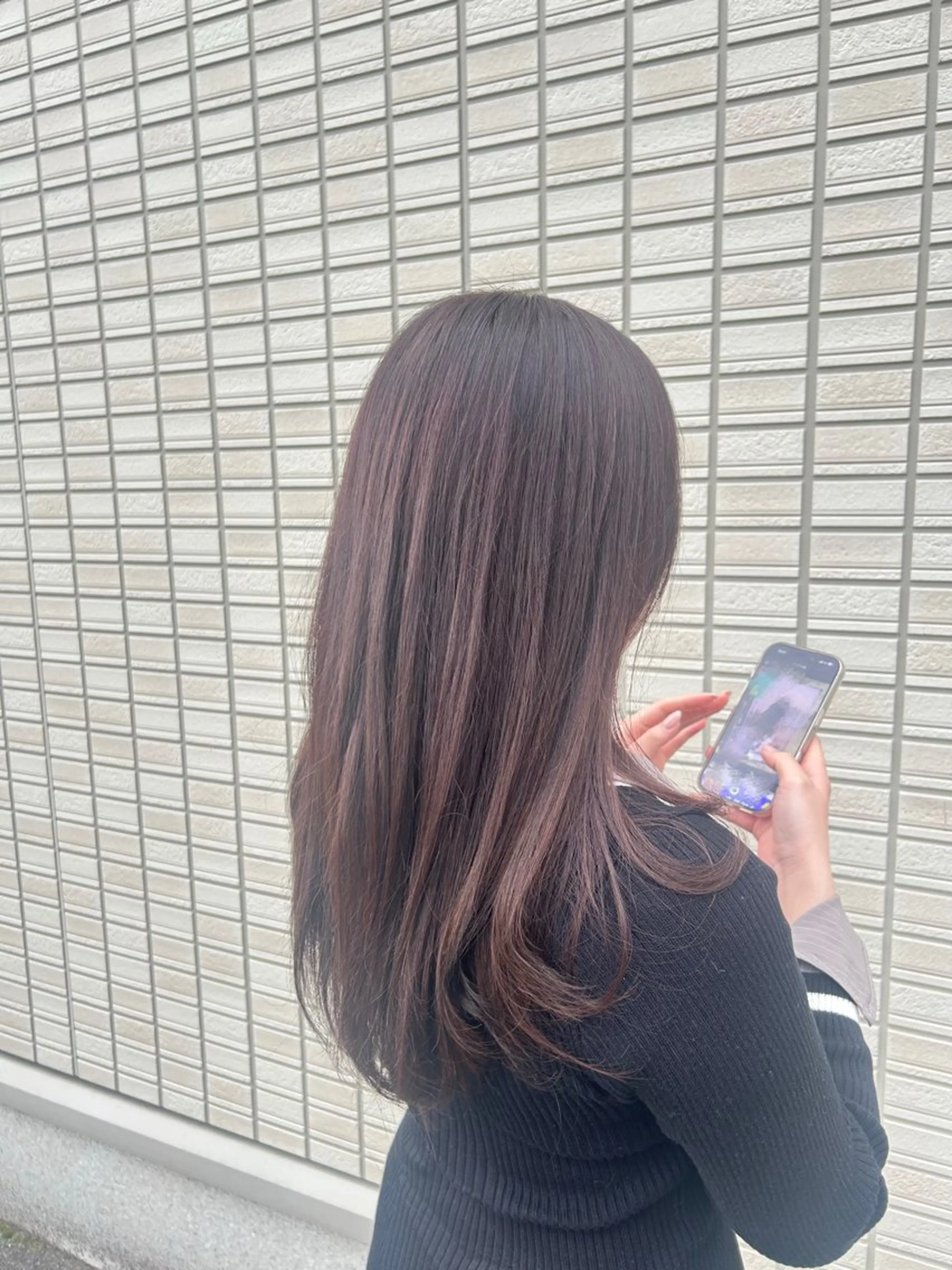 ロング カラー ブラウンカラー ラベンダーカラー カット ヘアカラー 中村 仁美のヘアスタイル