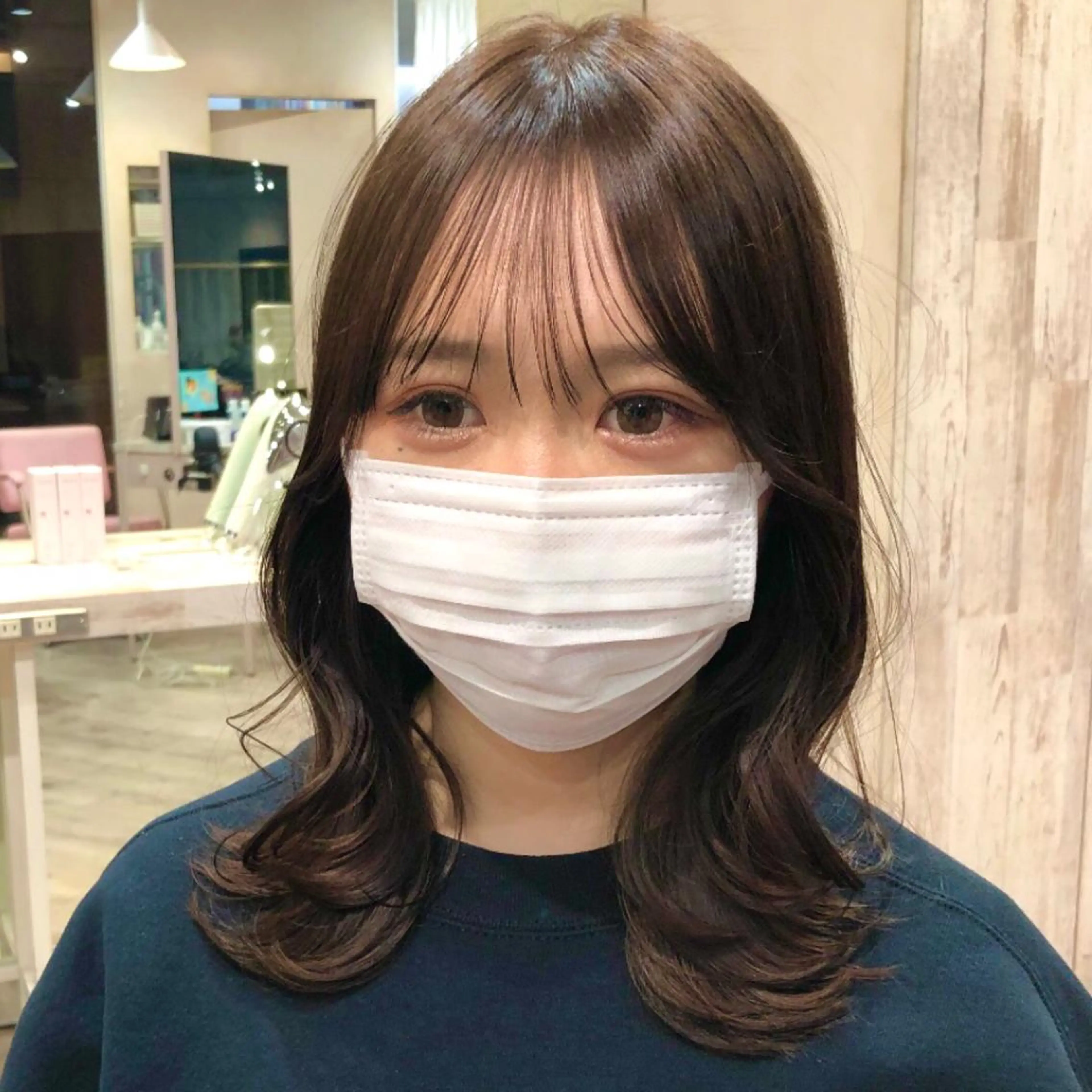 ミディアム カラー カット パーマ トリートメント モテ髪×トレンド💕 小顔レイヤー 金井のヘアスタイル