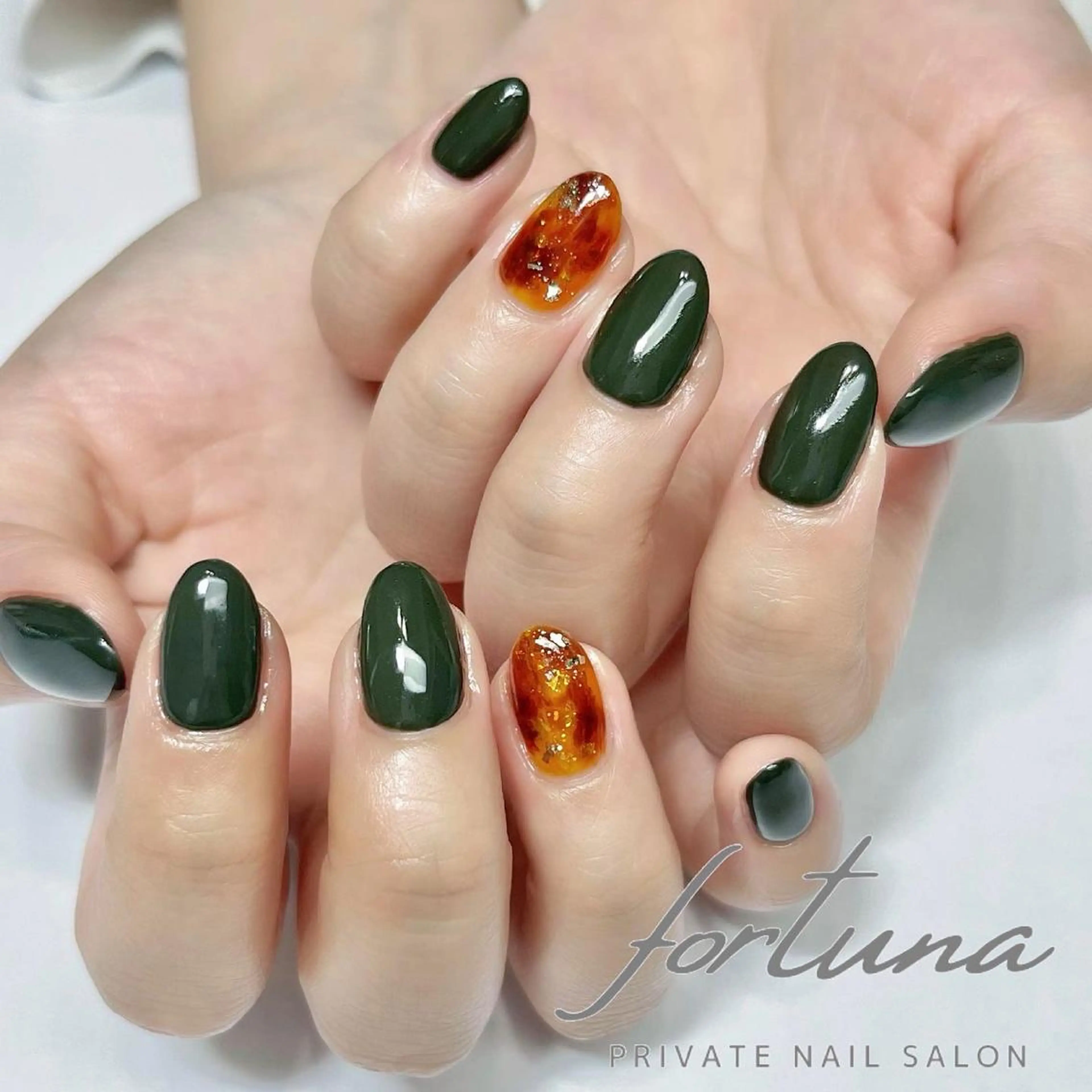 ネイル べっ甲ネイル ハンドネイル fortuna 武藤裕美のネイルデザイン