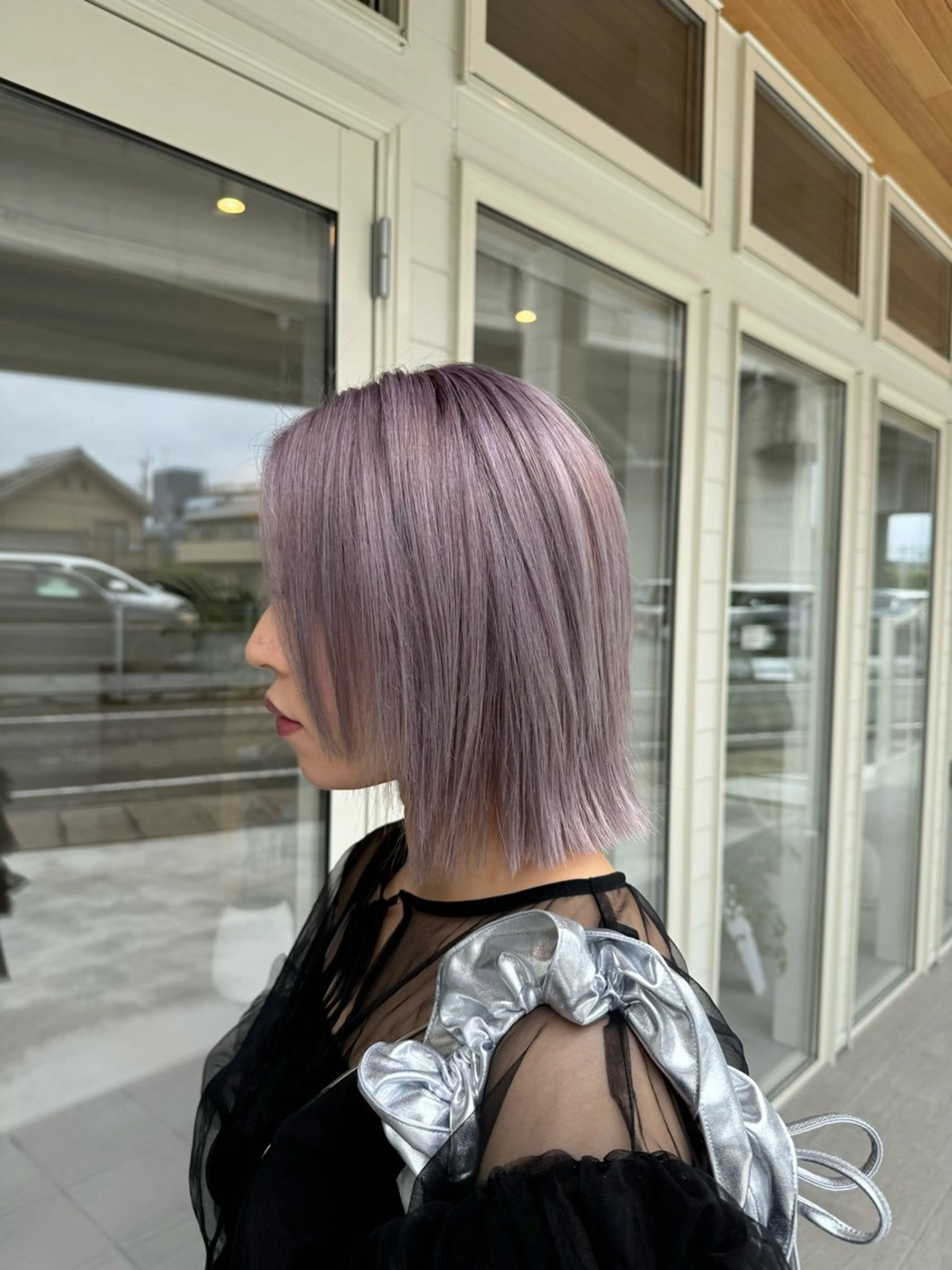 ミディアム カット ヘアカラー 金田 諒一のヘアスタイル