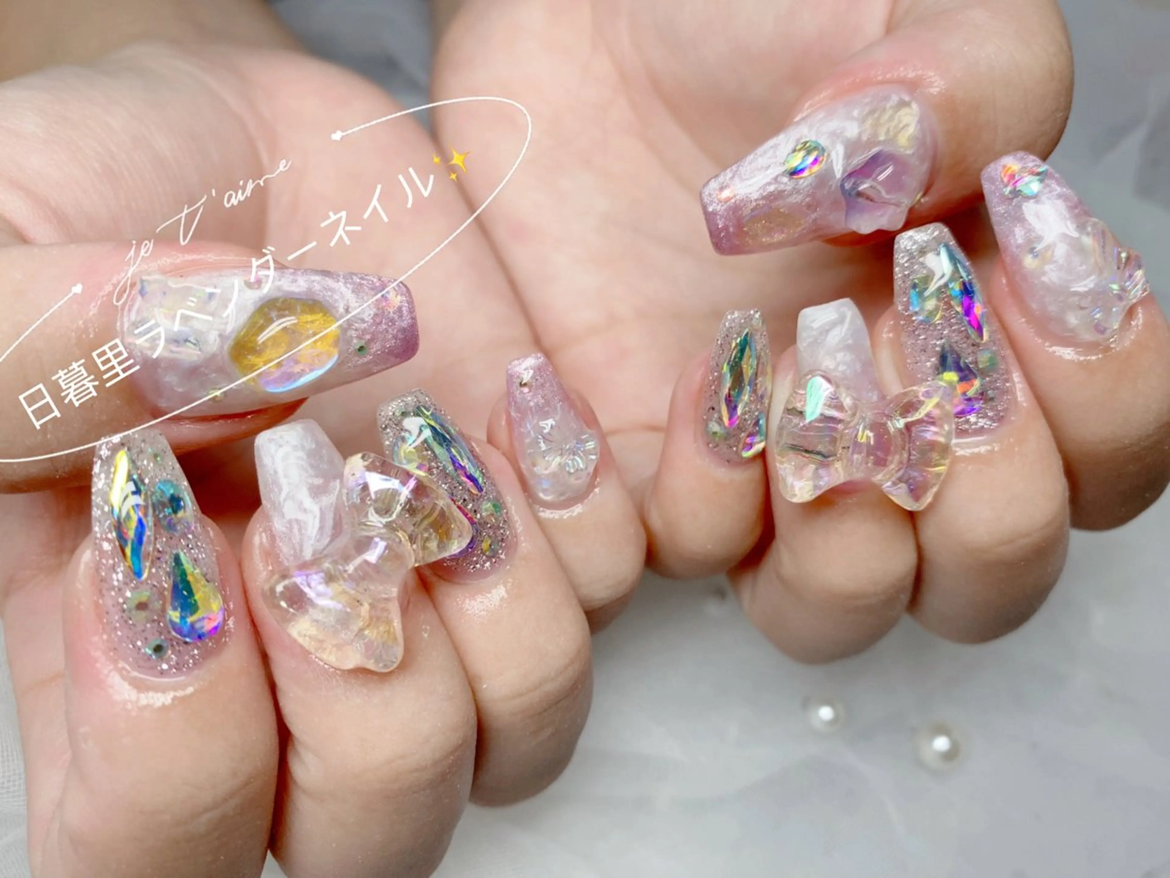 ネイル ラベンダー💖日暮里 ルル💖ネイルのネイルデザイン