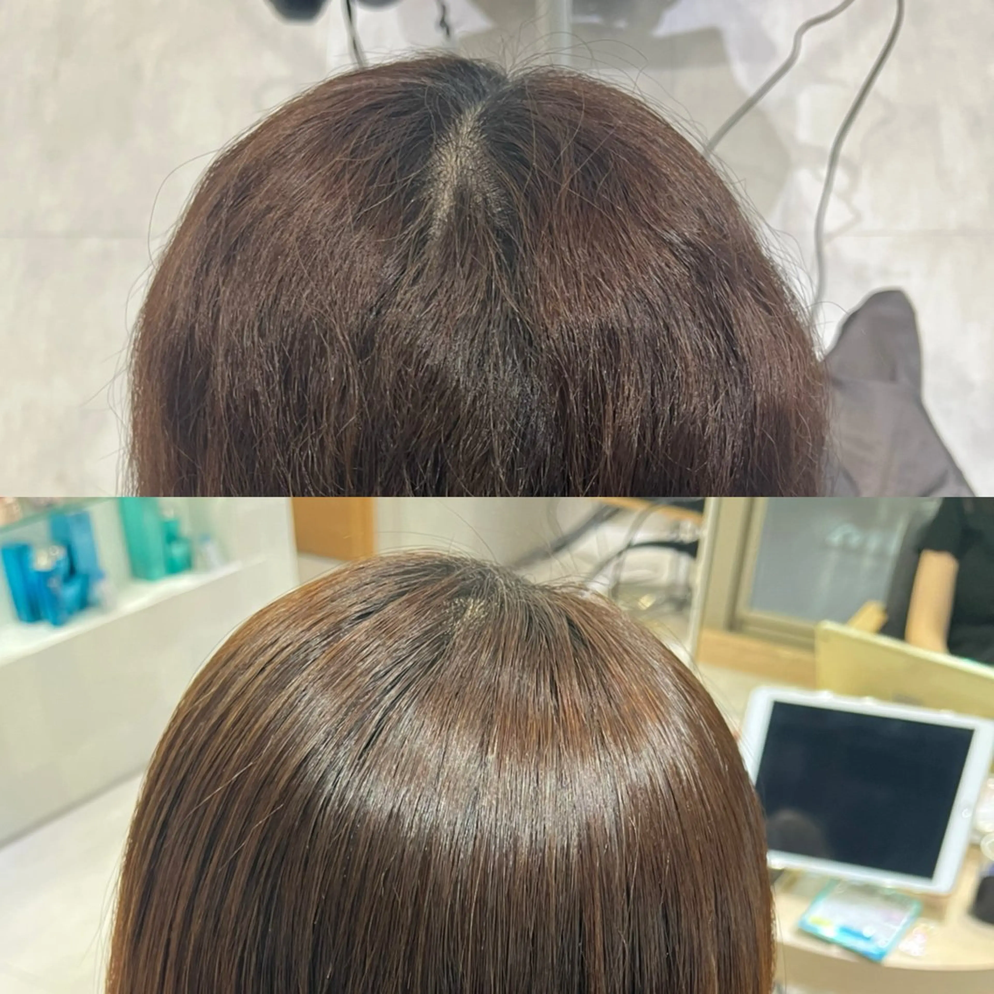 カット ヘアカラー トリートメント 韓国レイヤー／顔周り ／ブリーチことこのヘアスタイル