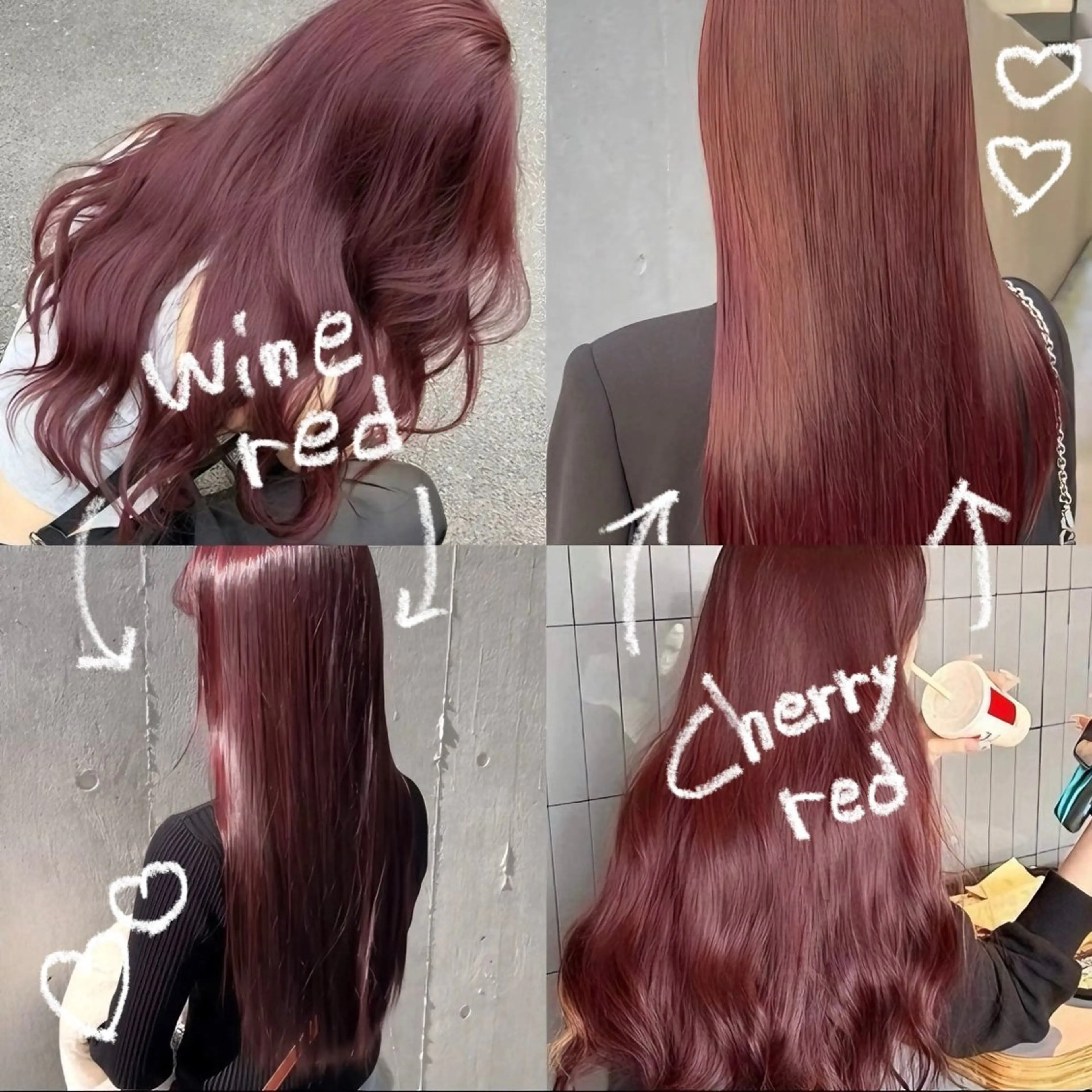 【暖色にしたい方おすすめ🐰ྀི☁️】カット+ブリーチなしWカラー🍒ྀི【チェリーレッド/ラベンダーピンク🇰🇷】の写真