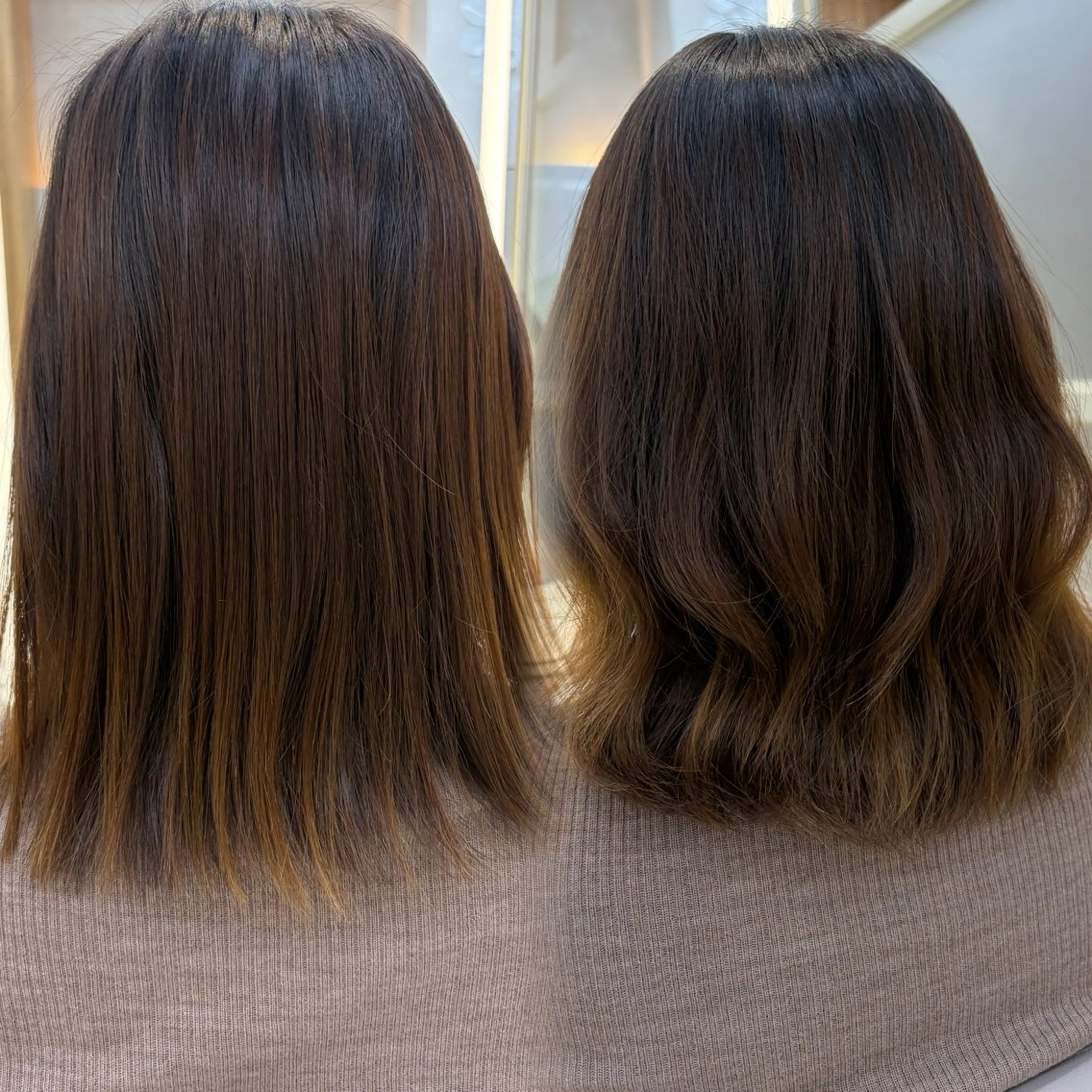 セミロング oto🤍×美髪× ローレイヤーのヘアスタイル