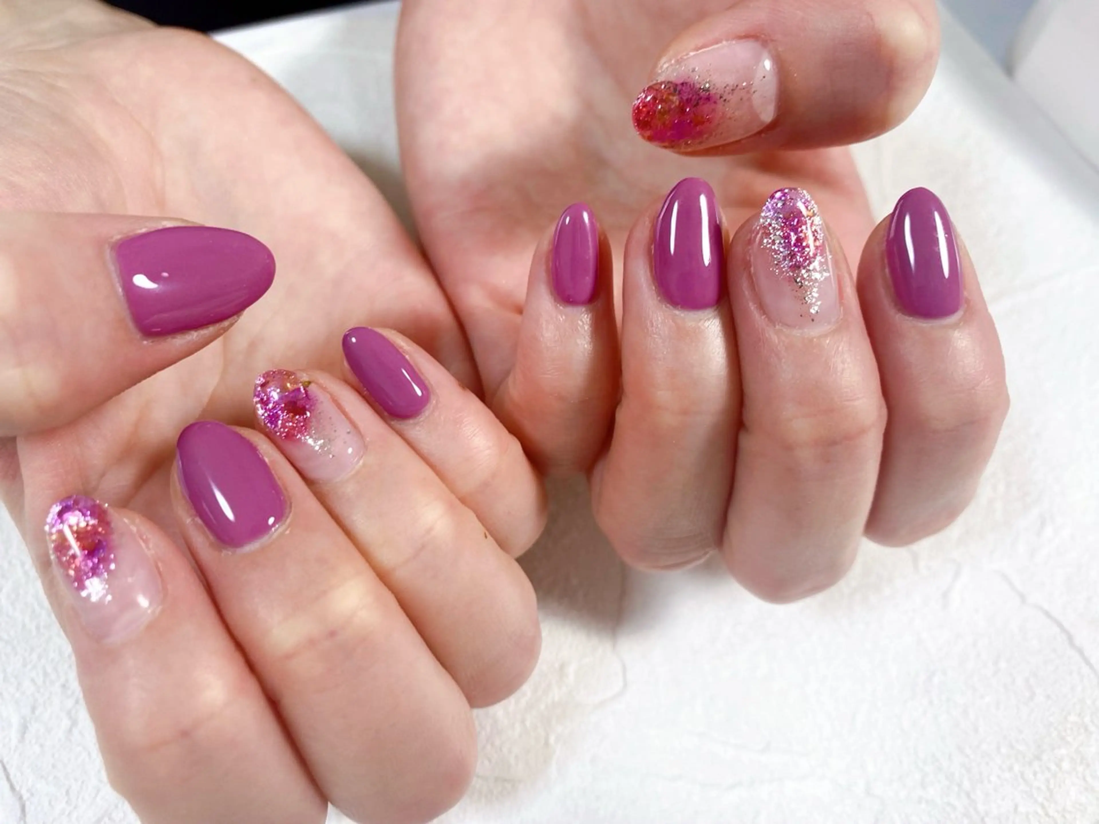 ネイル オーロラネイル フットネイル フレンチネイル ジェルネイル 韓国ネイル ハンドネイル kiki nail たまプラーザのネイルデザイン