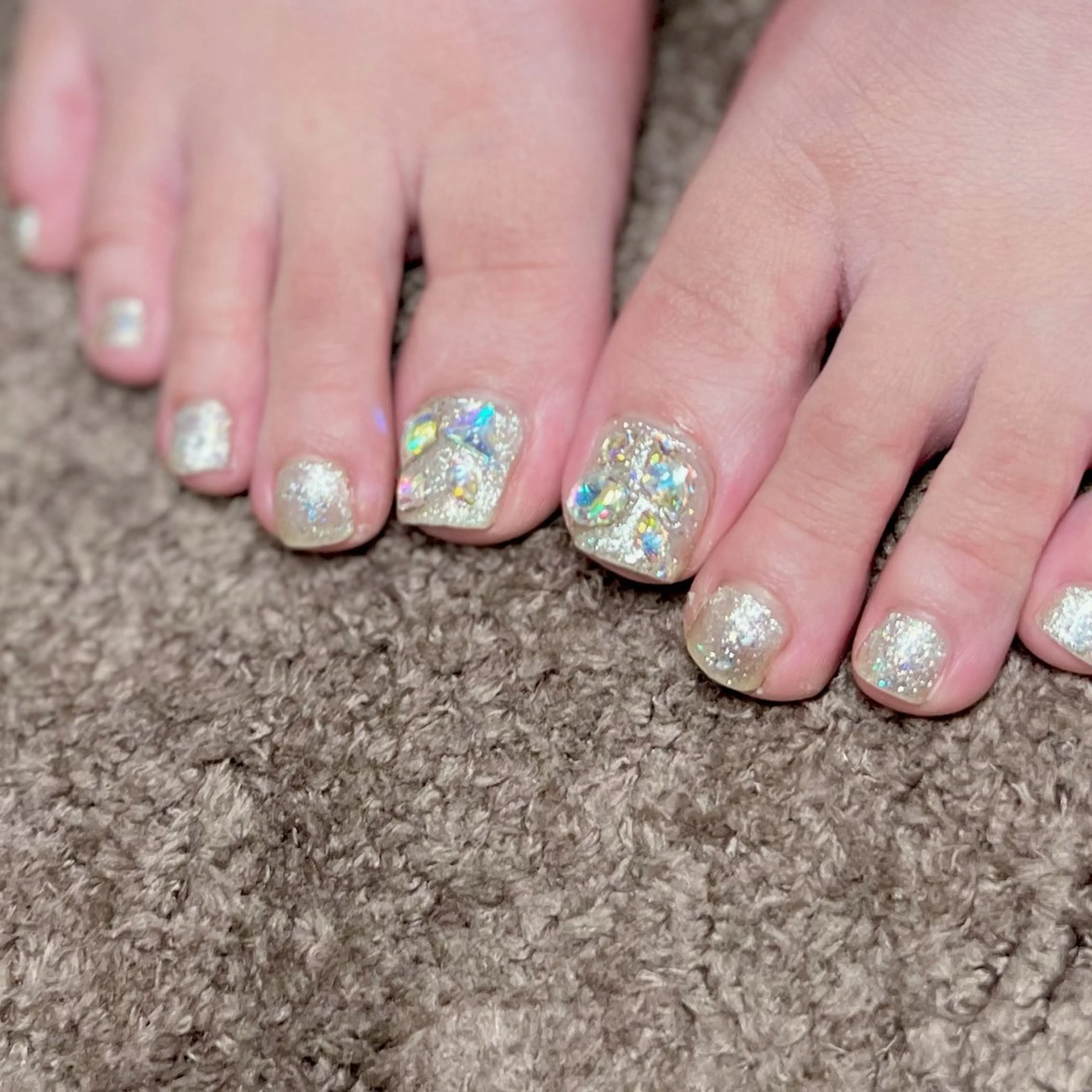 ネイル フットネイル キラキラネイル 山田 将也のネイルデザイン