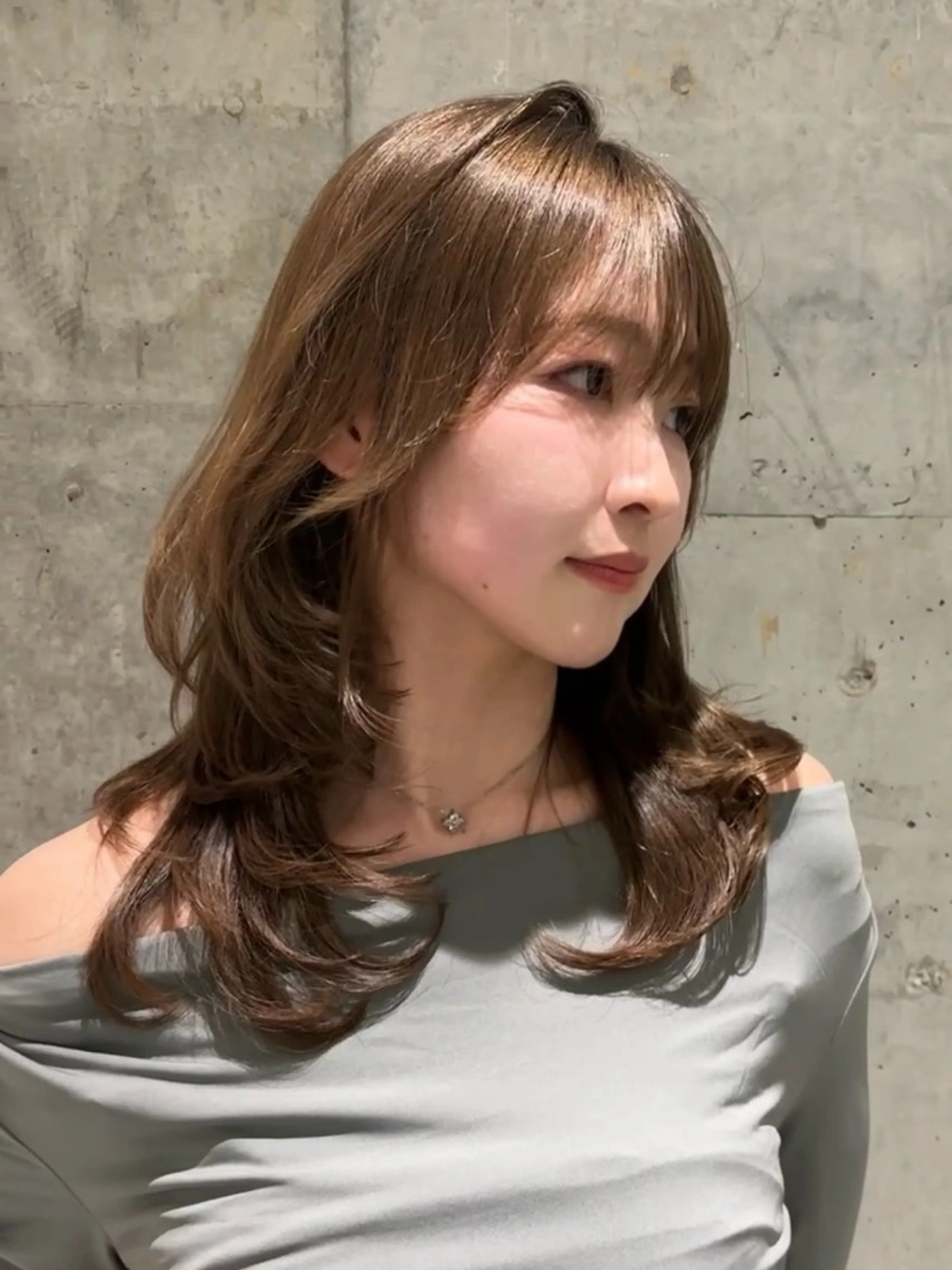 ミディアム ミディアムレイヤー レイヤーカット カット ヘアカラー トリートメント 🇰🇷祝斗🇰🇷 /韓国ボブ/レイヤーのヘアスタイル