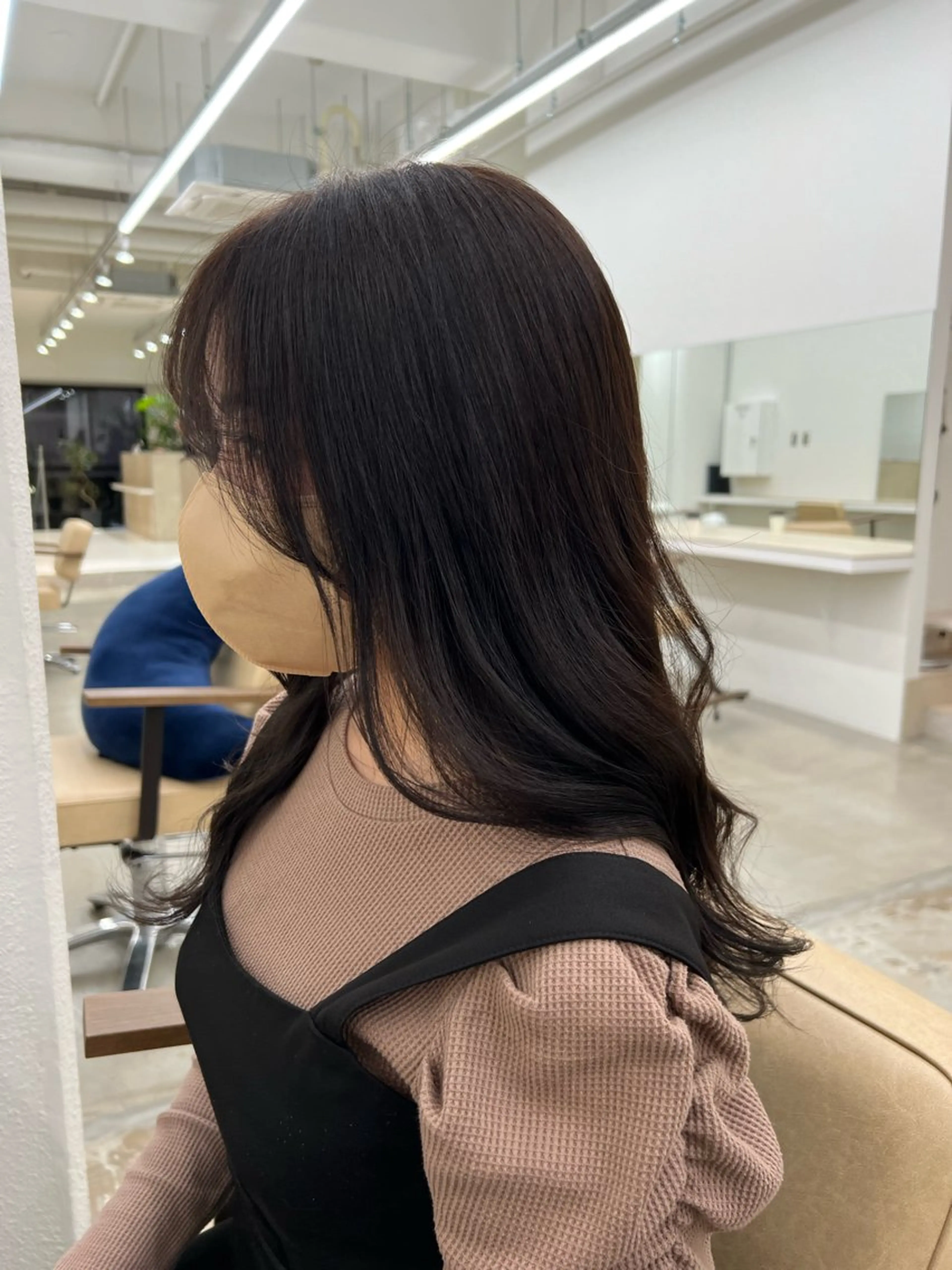 セミロング カラー ブラウンカラー 透明感カラー ブリーチカラー🦋‪ 田中さくらのヘアスタイル