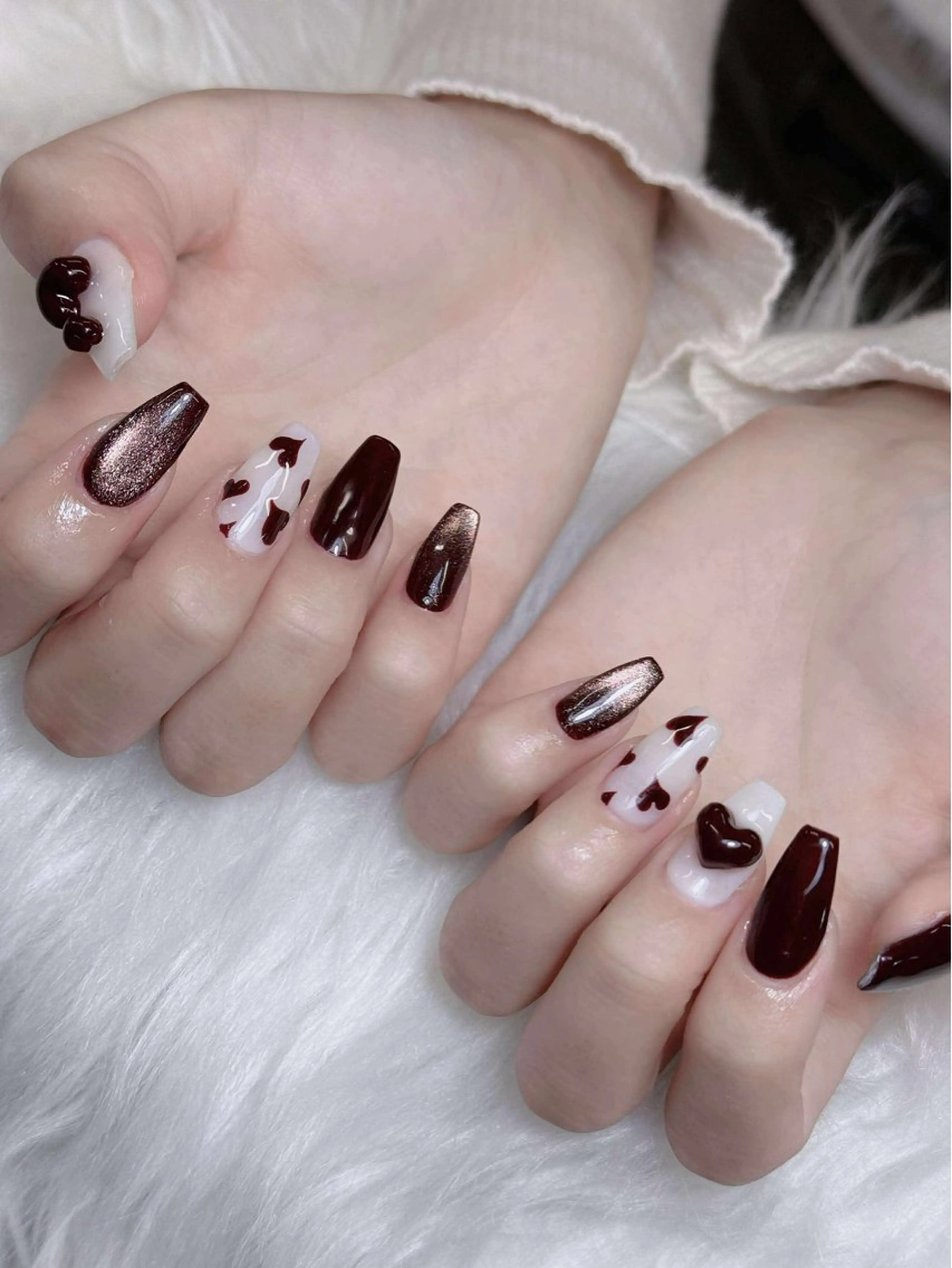 ネイル オーロラネイル チークネイル フットネイル フレンチネイル 韓国ネイル ハンドネイル Lumi Nailのネイルデザイン