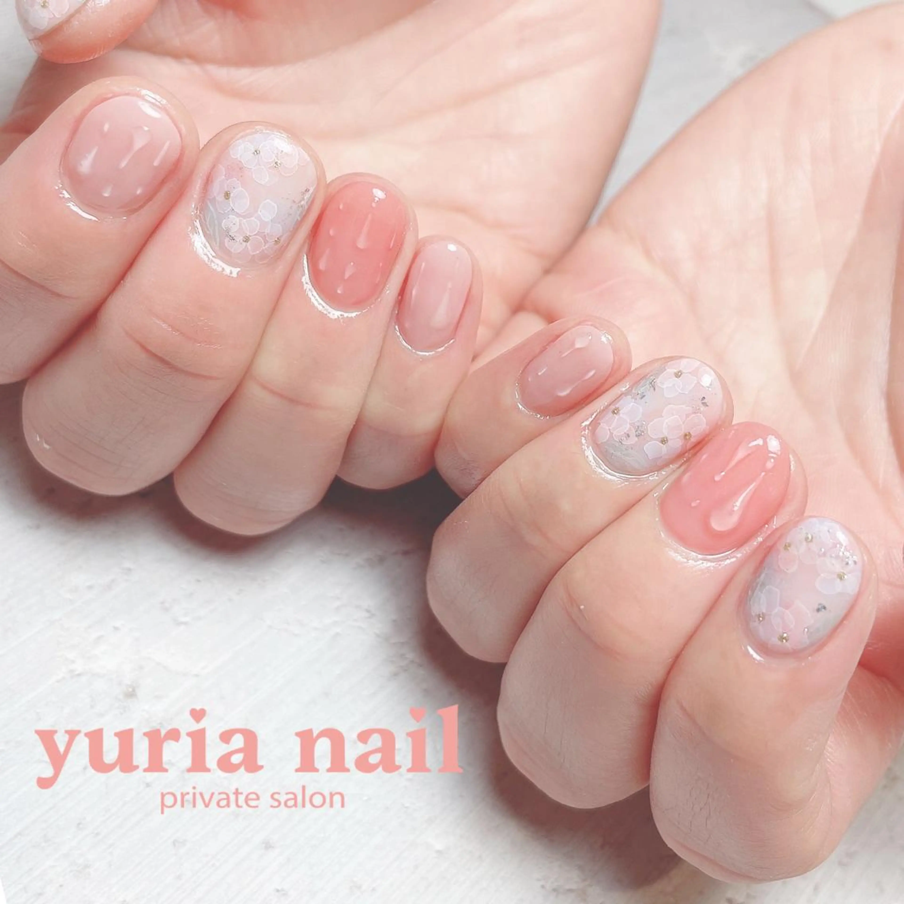 ネイル ジェルネイル ピンク ハンドネイル 小林 ゆりあのネイルデザイン