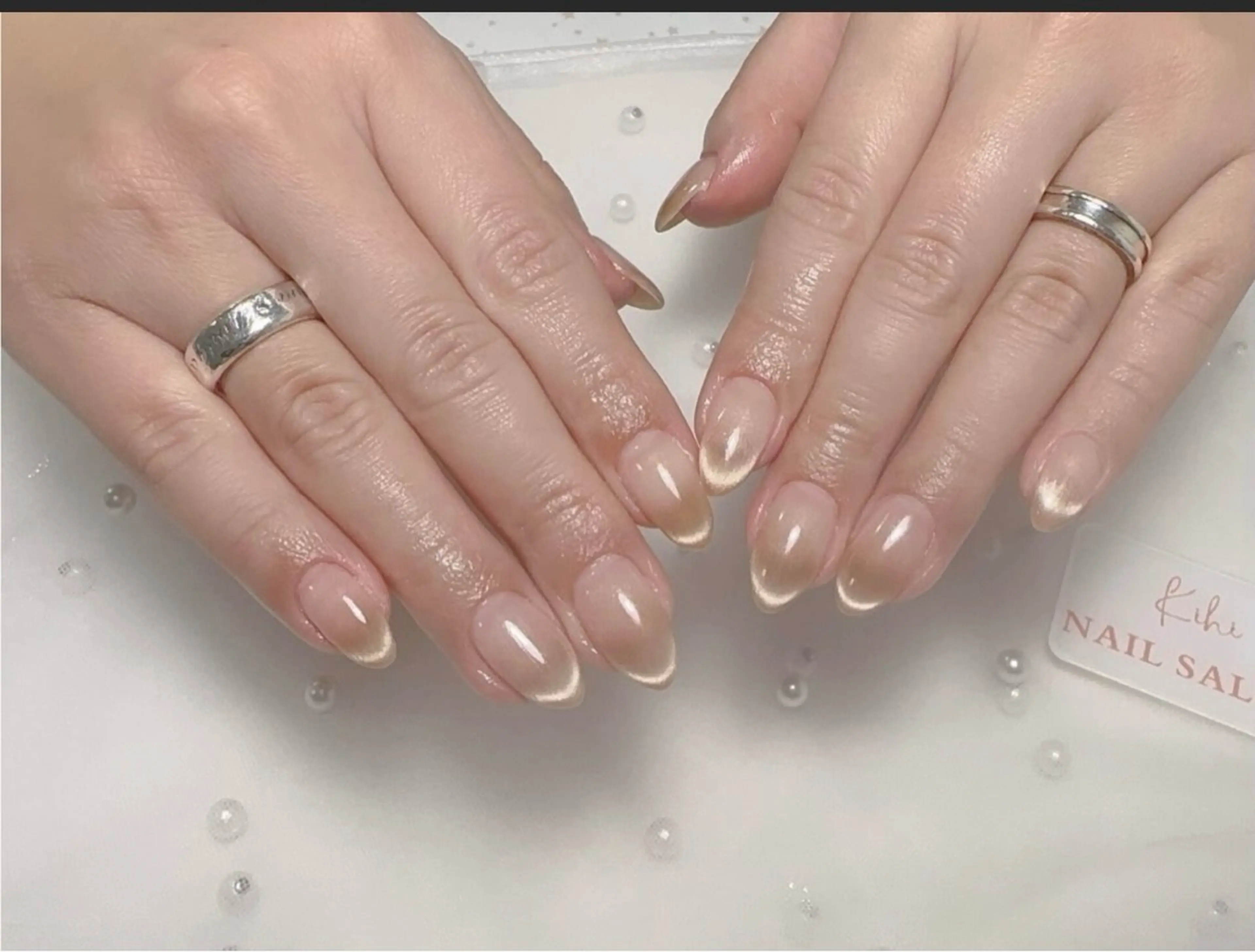 ネイル アートネイル フレンチネイル ジェルネイル グラデーション 韓国ネイル 村中 ハナのネイルデザイン