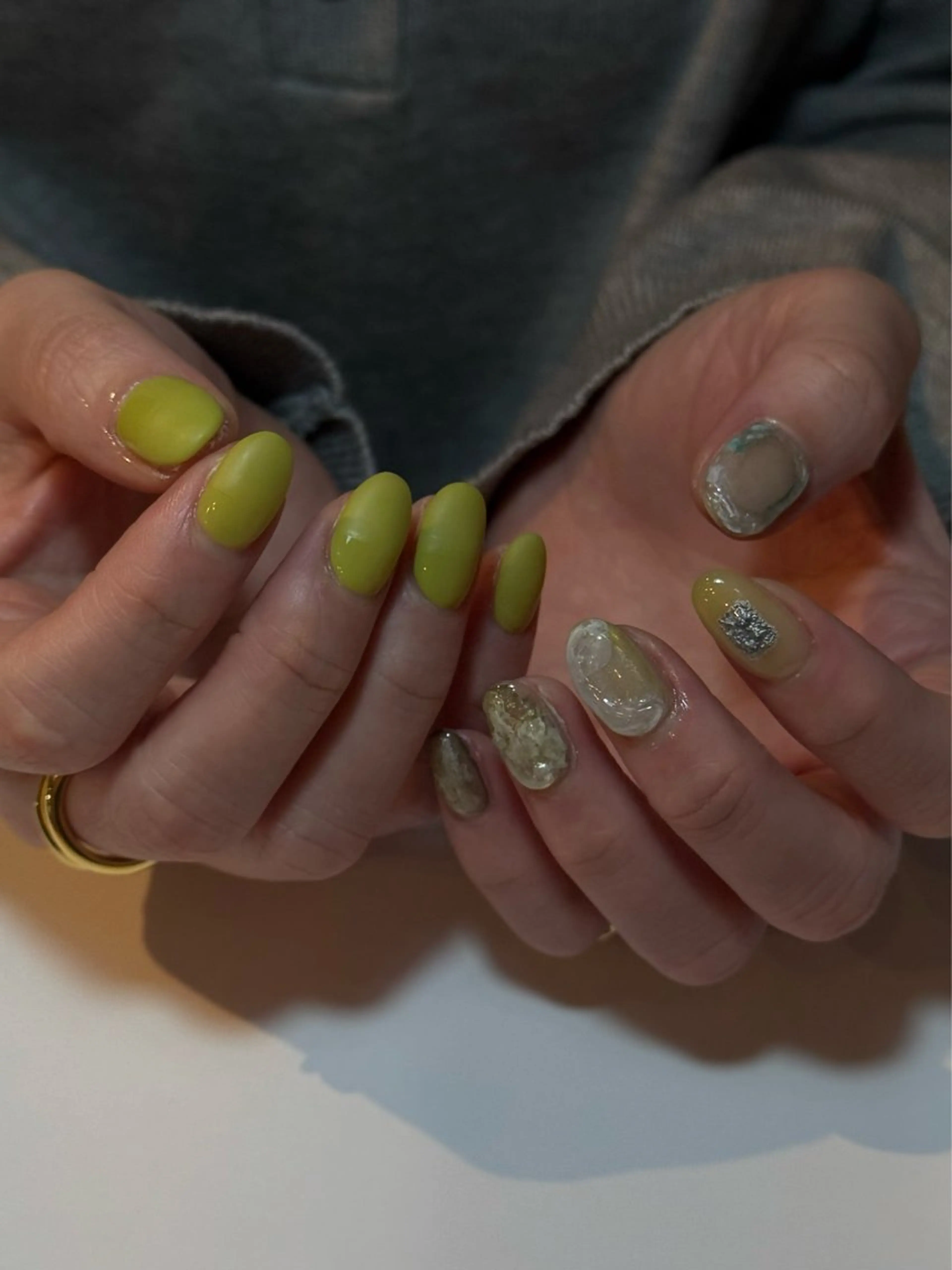 ネイル ピスタチオネイル Manon Yuiのネイルデザイン