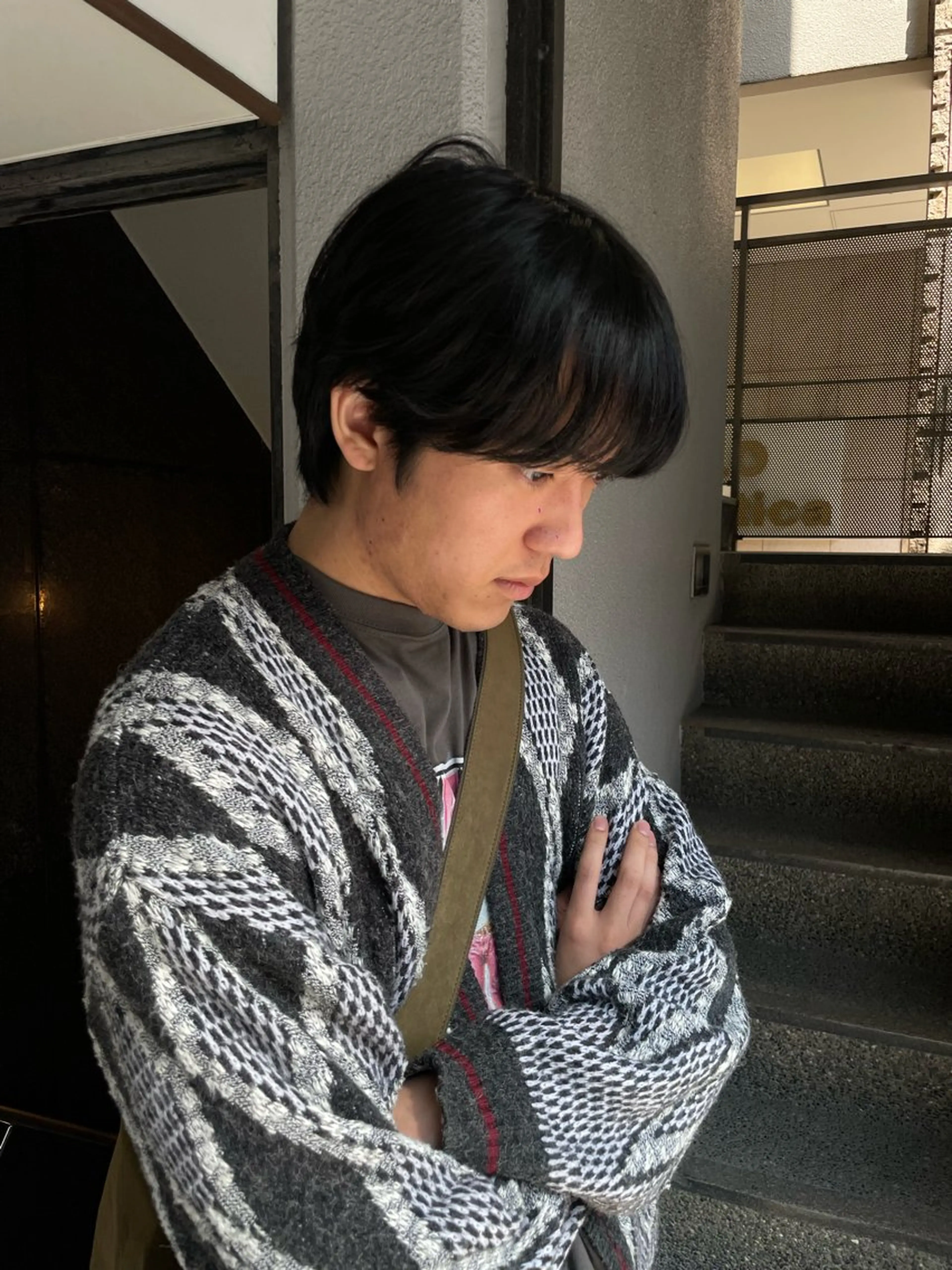 メンズ カット トリートメント 🍁ロングパーマ.ニ ュアンス🍁陸来のヘアスタイル