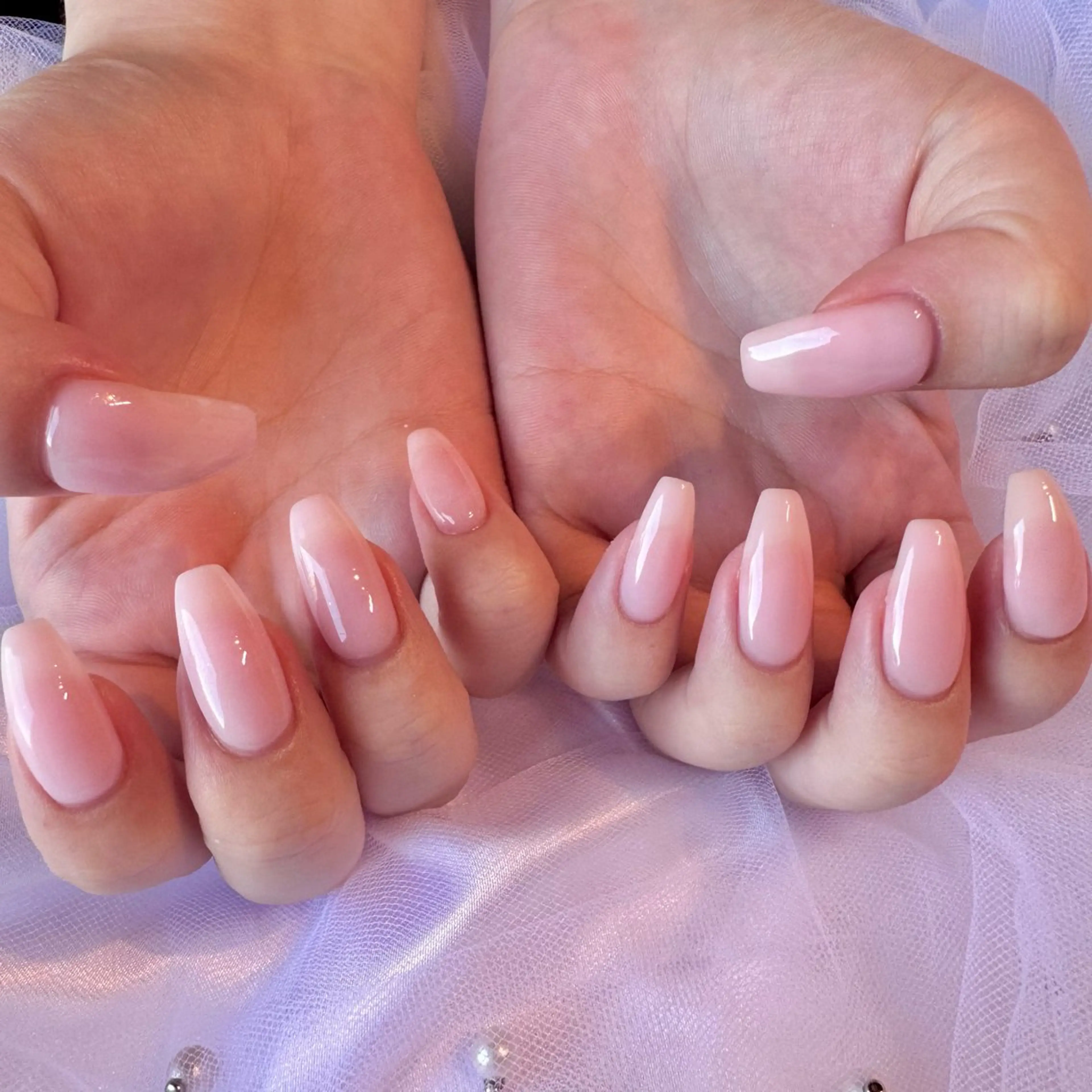 ネイル ワンカラーネイル ピンク ハンドネイル nail salon e'mu💐のネイルデザイン