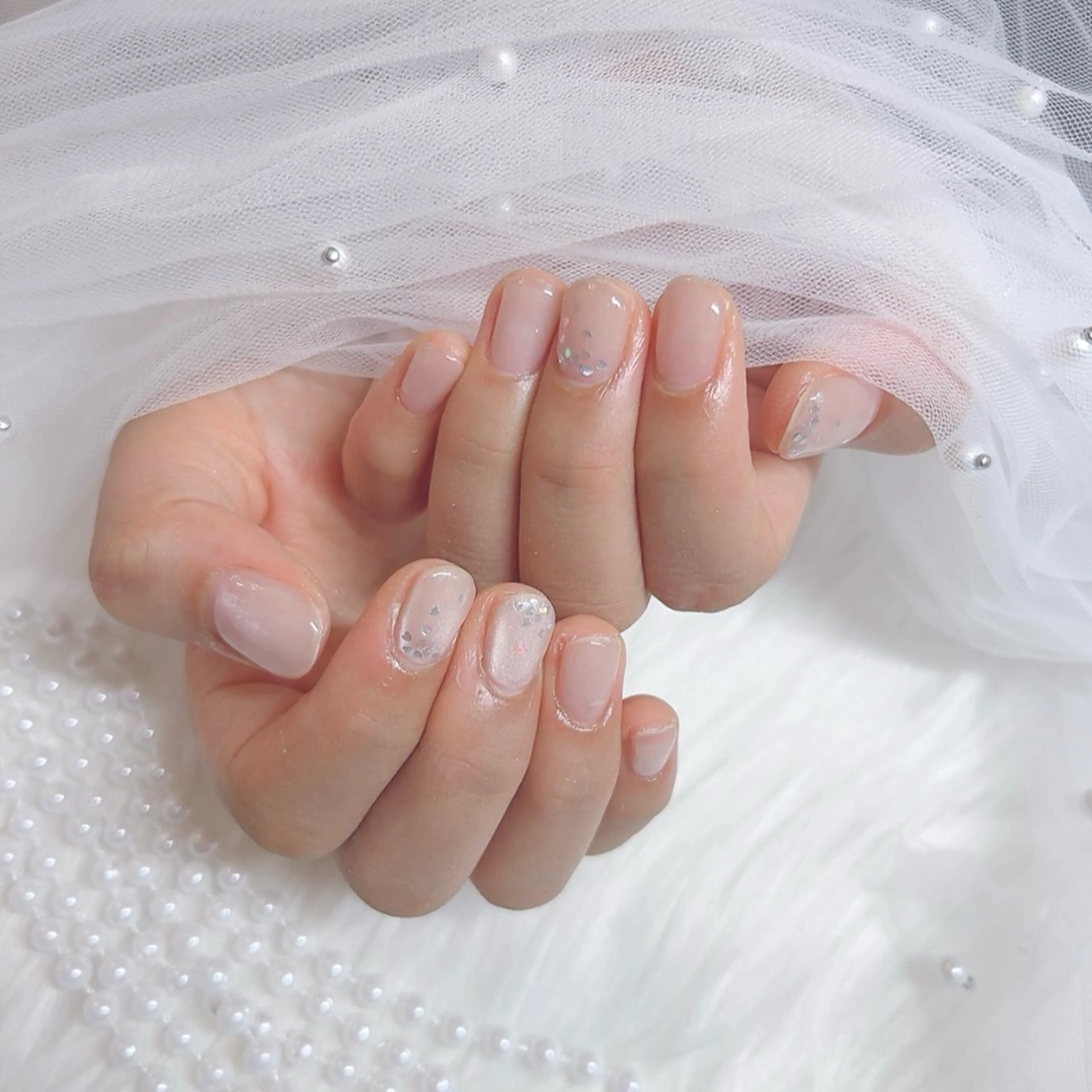 ネイル ハート マグネットネイル ハンドネイル Charlie所属・Charlie 🖤のネイルデザイン