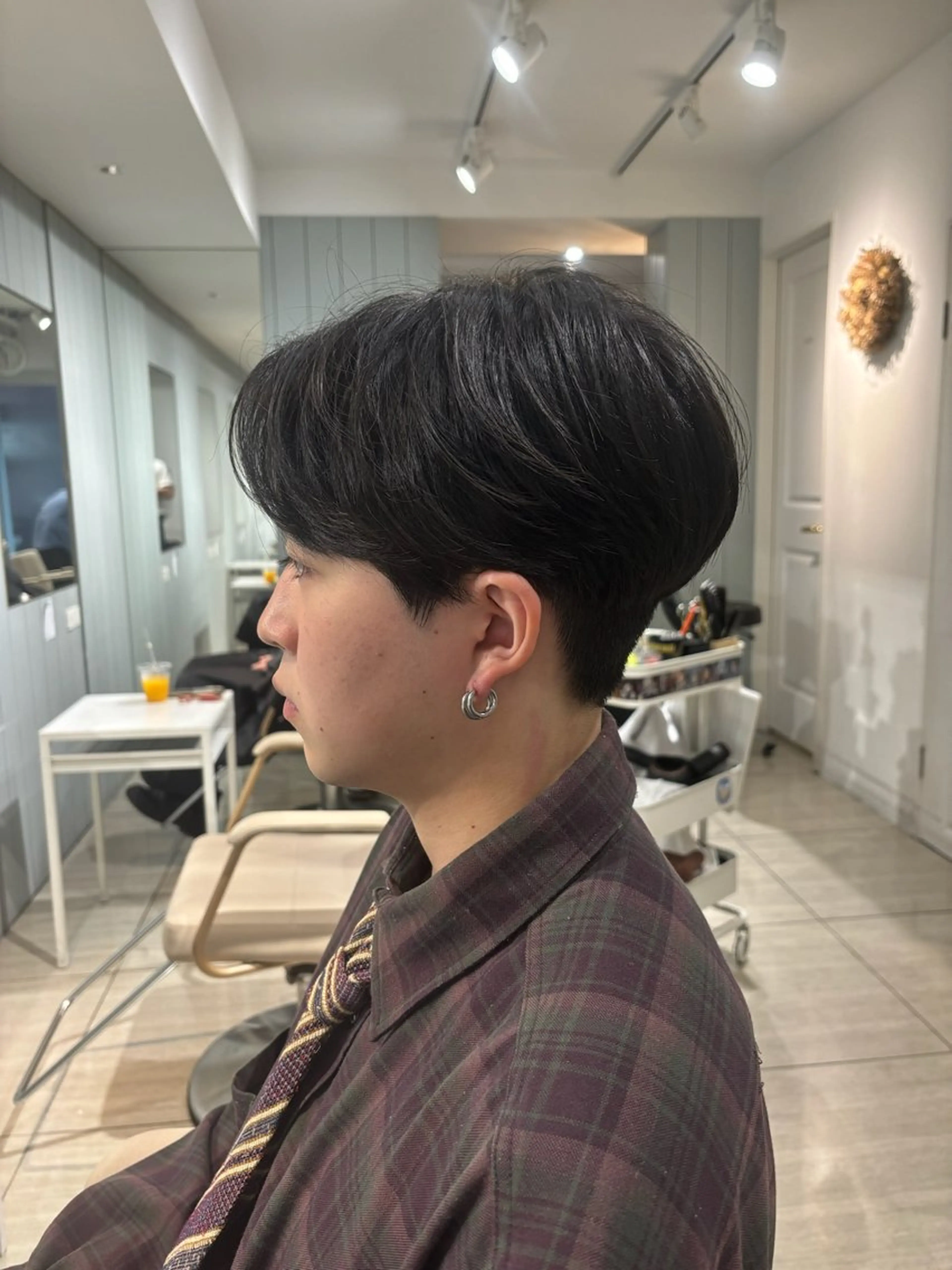 ショート メンズ カット パーマ 韓国メンズヘア/ ダウンパーマ/歩夢のヘアスタイル