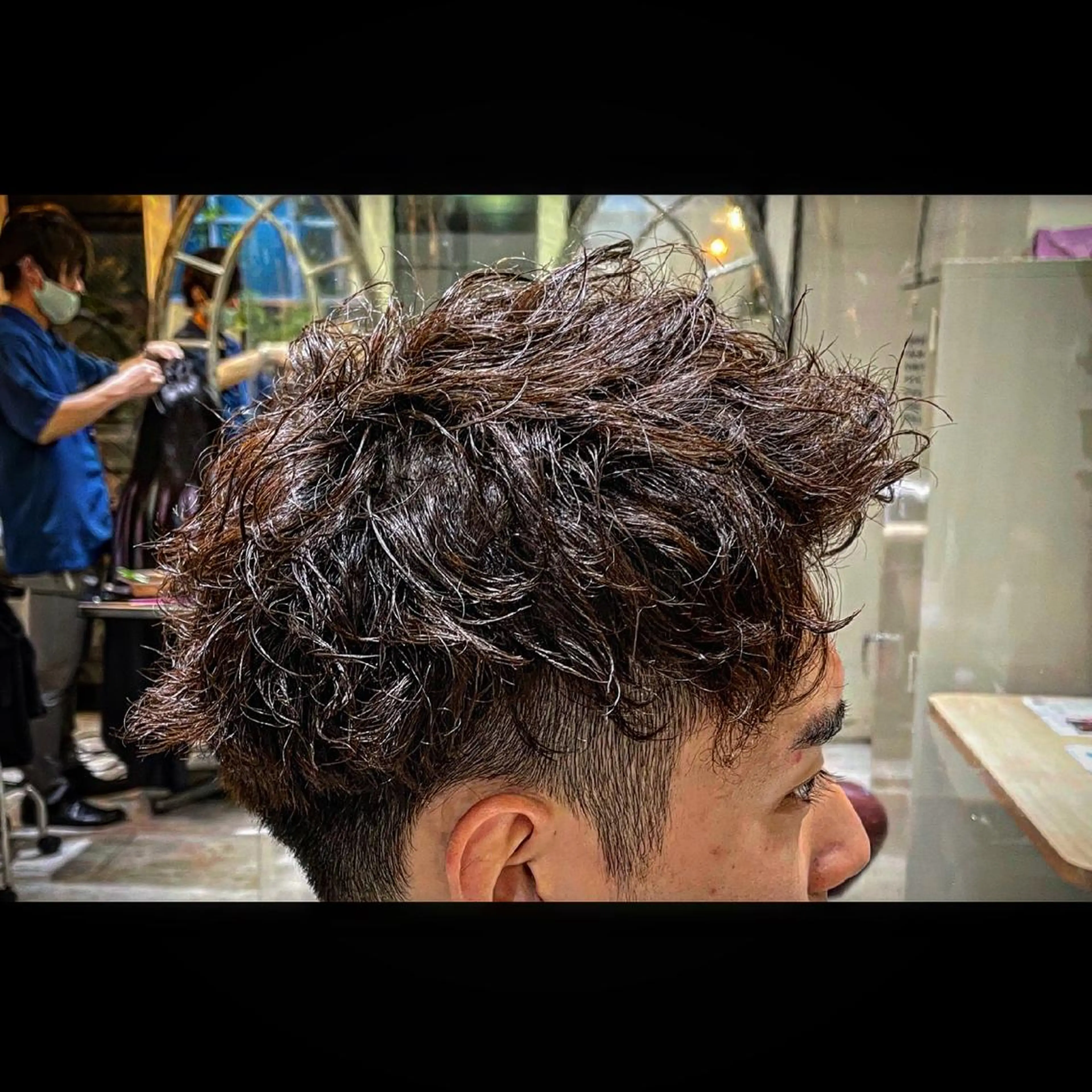 ショート パーマ メンズ カット ヘアカラー パーマ 💈大人の渋髪💈 店長　大橋侑弥のヘアスタイル
