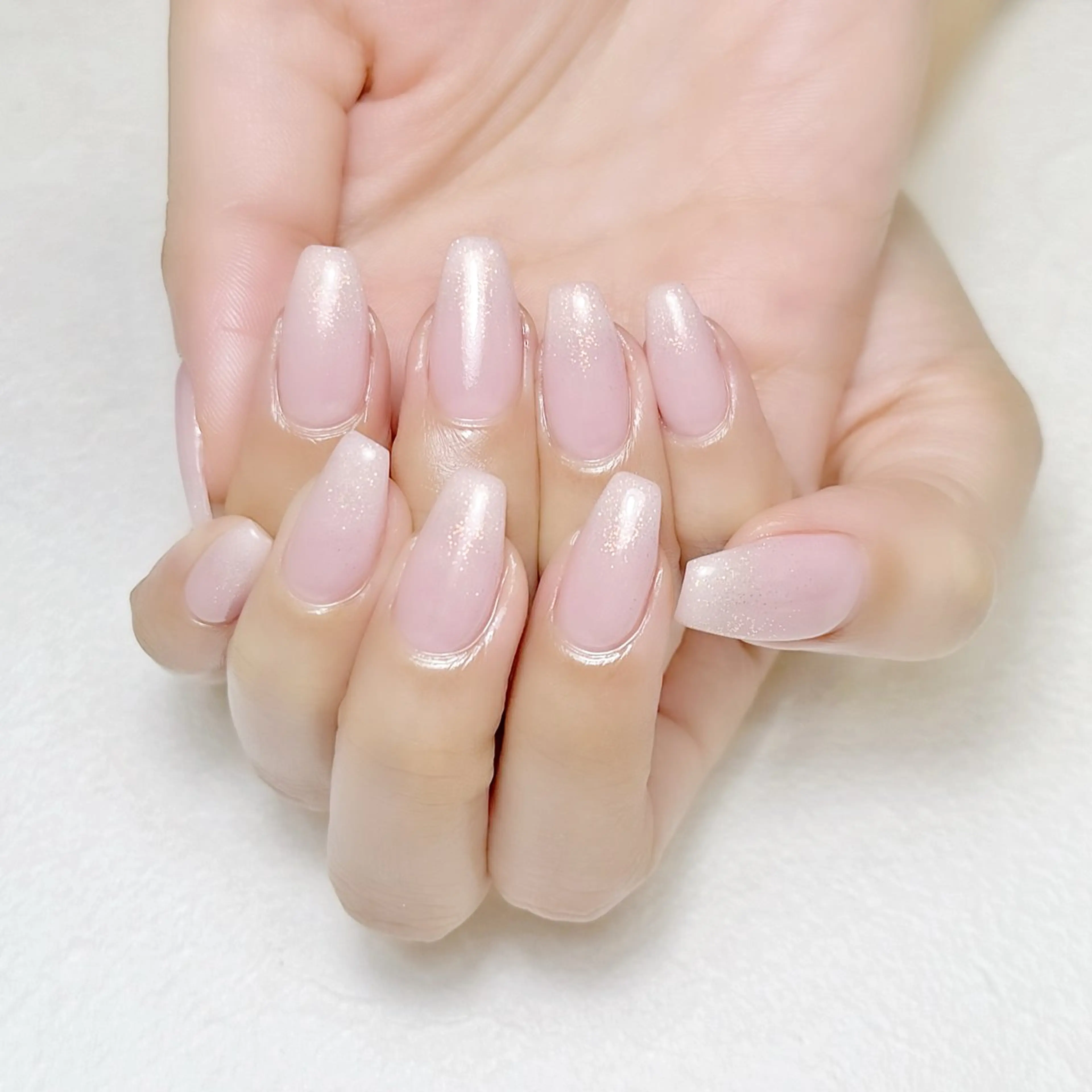 ネイル グラデーション ラメ(グリッター) オフィスネイル ピンク rouse nail RISATOのネイルデザイン
