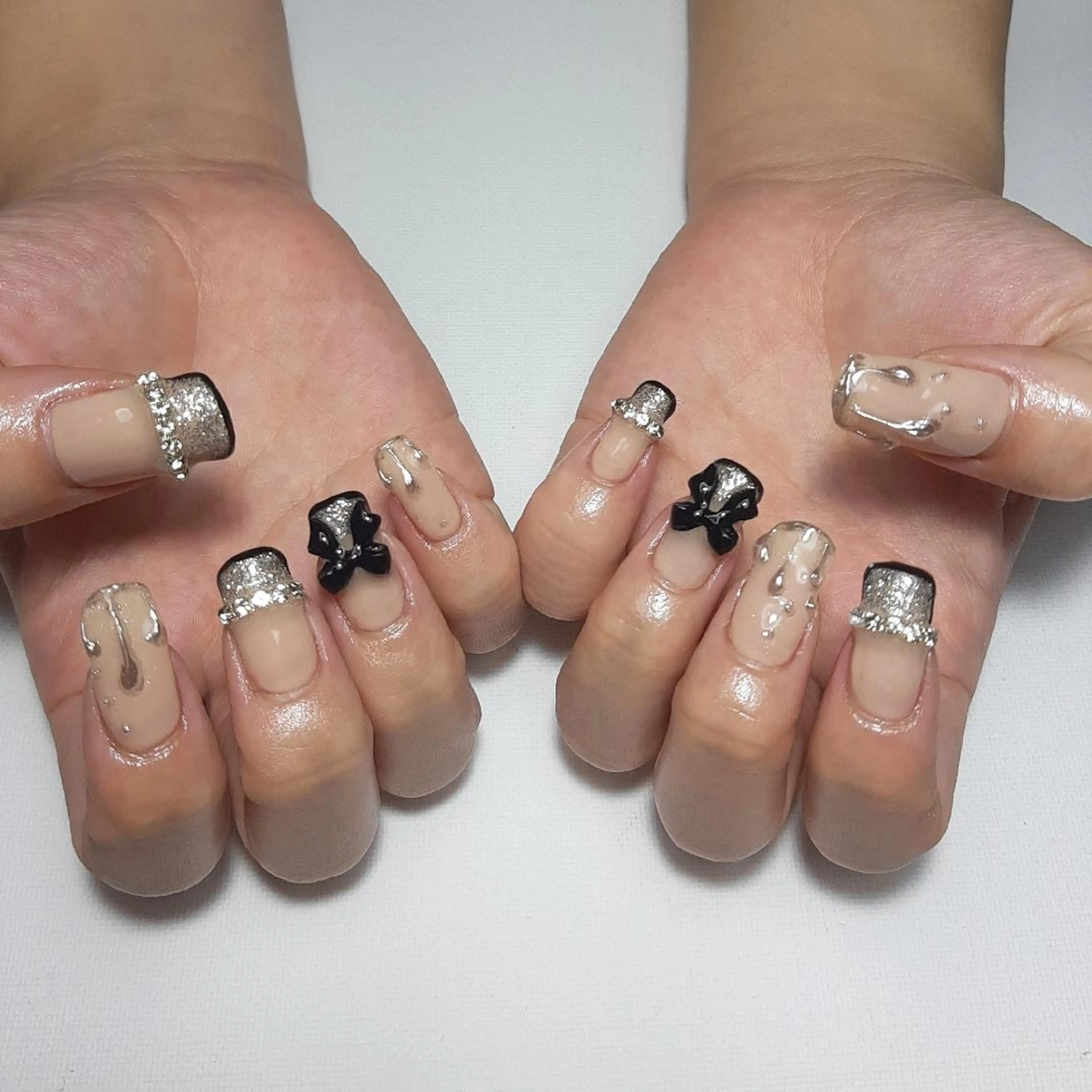 ネイル フレンチネイル ジェルネイル 持ち込み ショートネイル owlnail /持込みデザイン専門のネイルデザイン