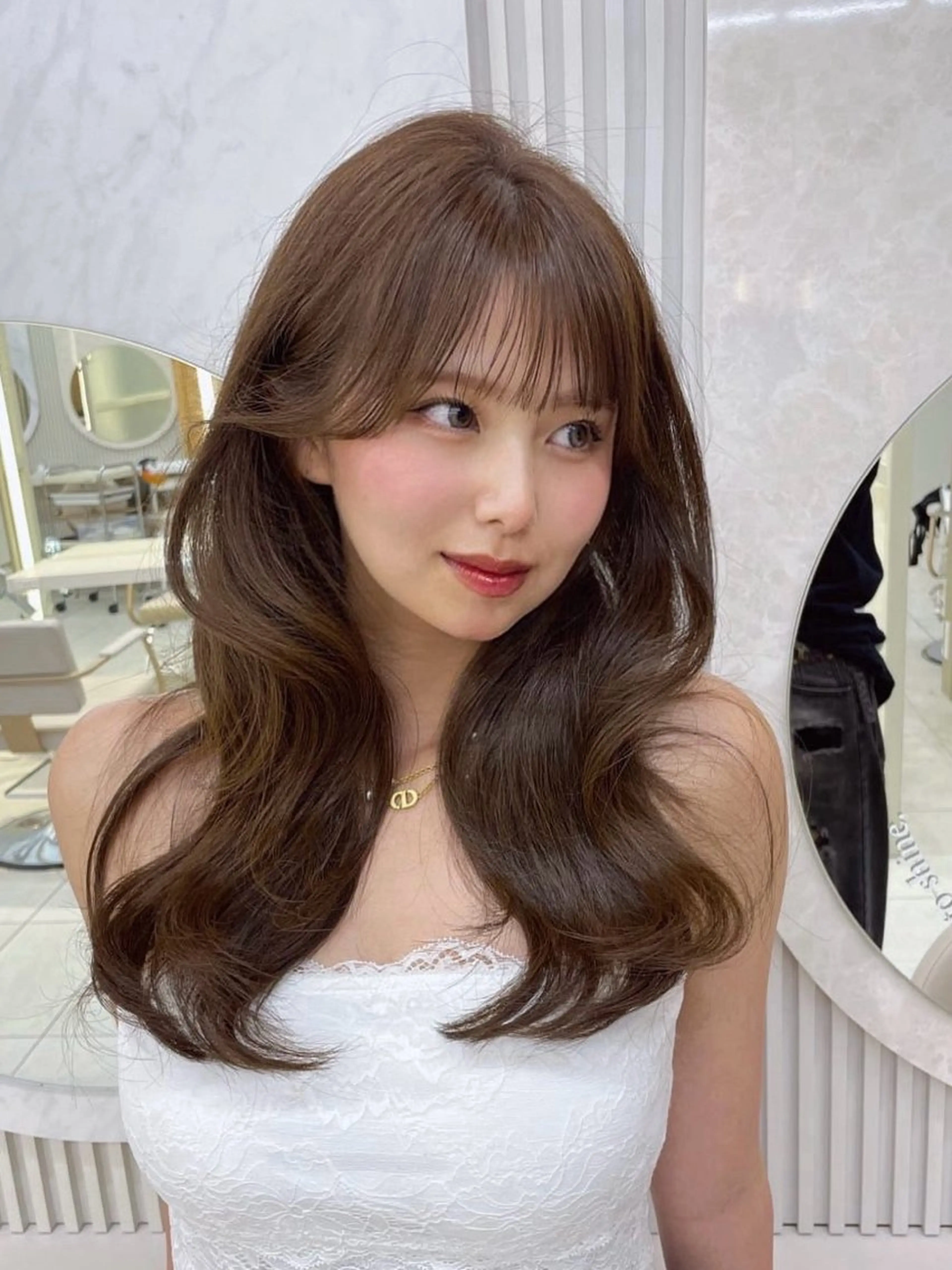 セミロング カット ヘアカラー トリートメント 顔周り/透明感カラー /韓国ヘア/TAKUのヘアスタイル