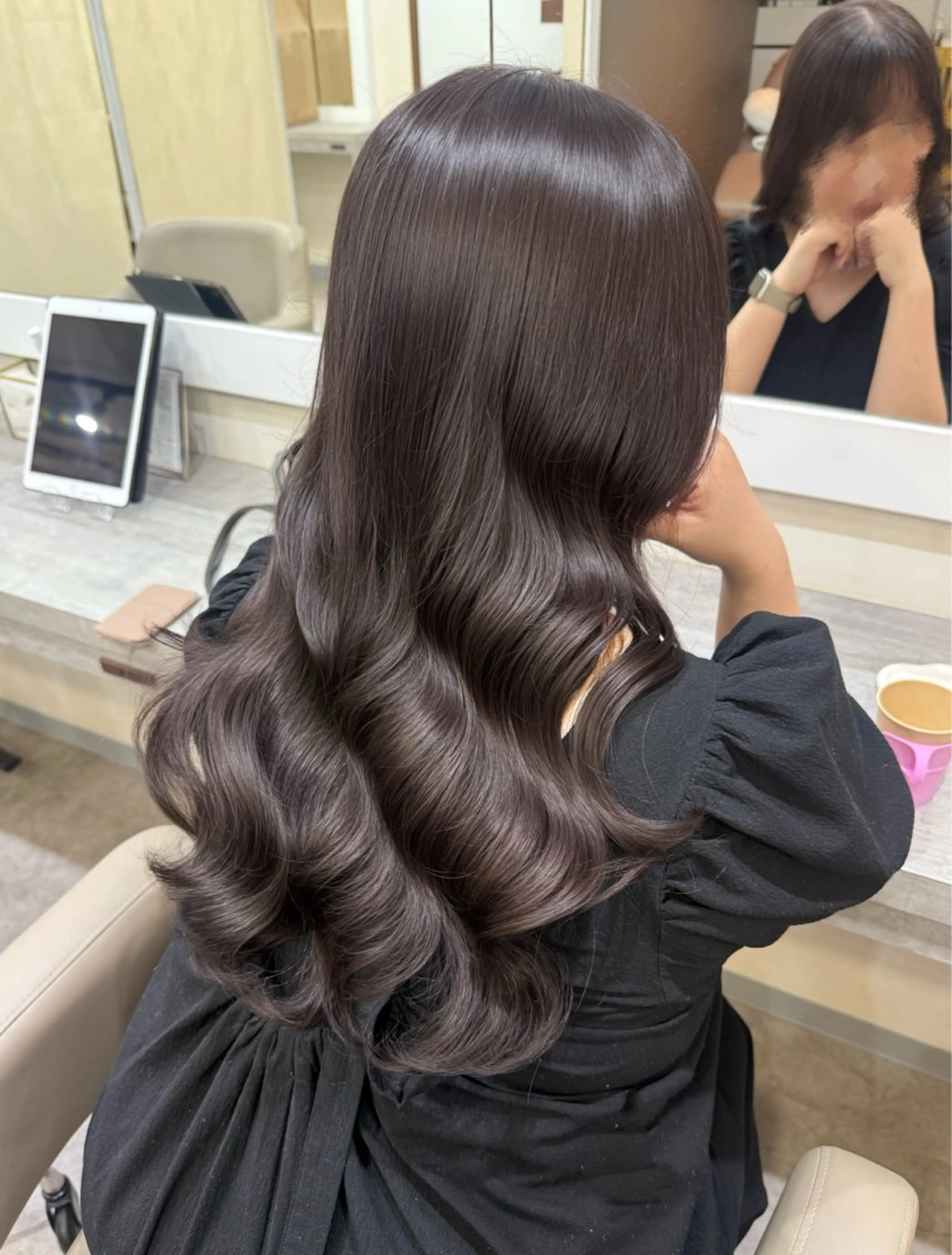 ロング パーマ カット パーマ 韓国風パーマ/ヘア セット/店長みづきのヘアスタイル