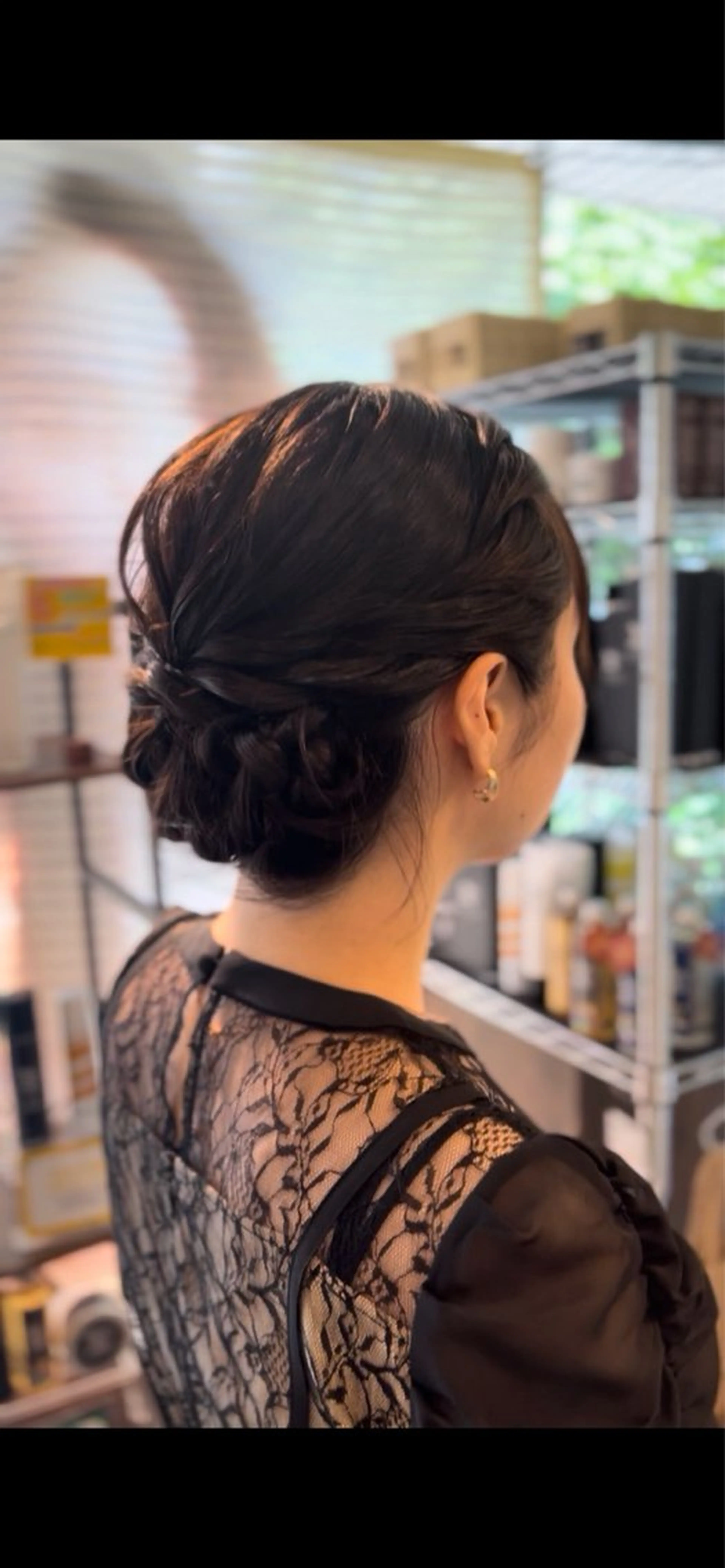 ミディアム ヘアセット キンサダ ワンリダのヘアスタイル