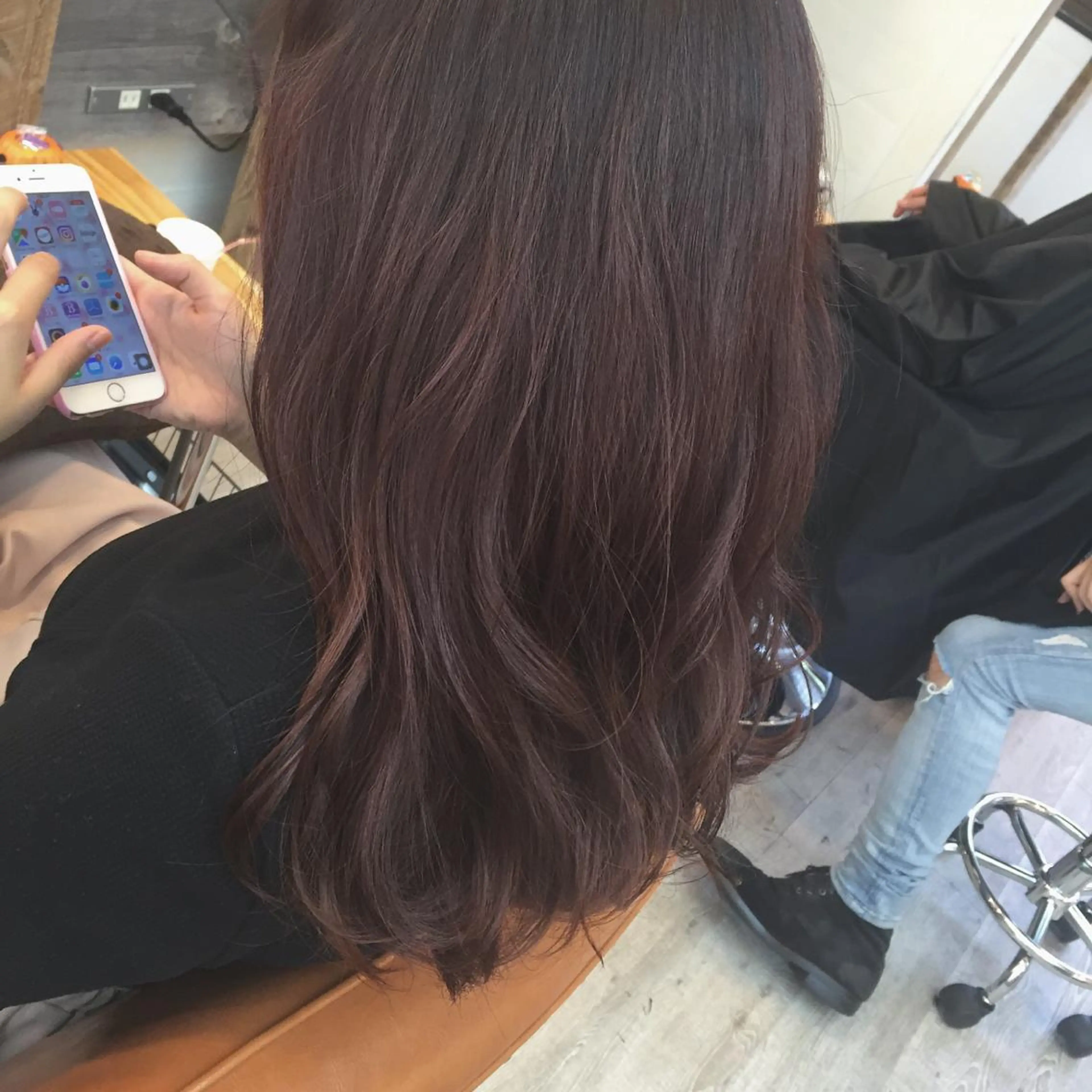 ミディアム セミロング ロング カラー パーマ 外国人風カラー 前髪顔周り✂️店長 ❤️アマミヤ❤️のヘアスタイル