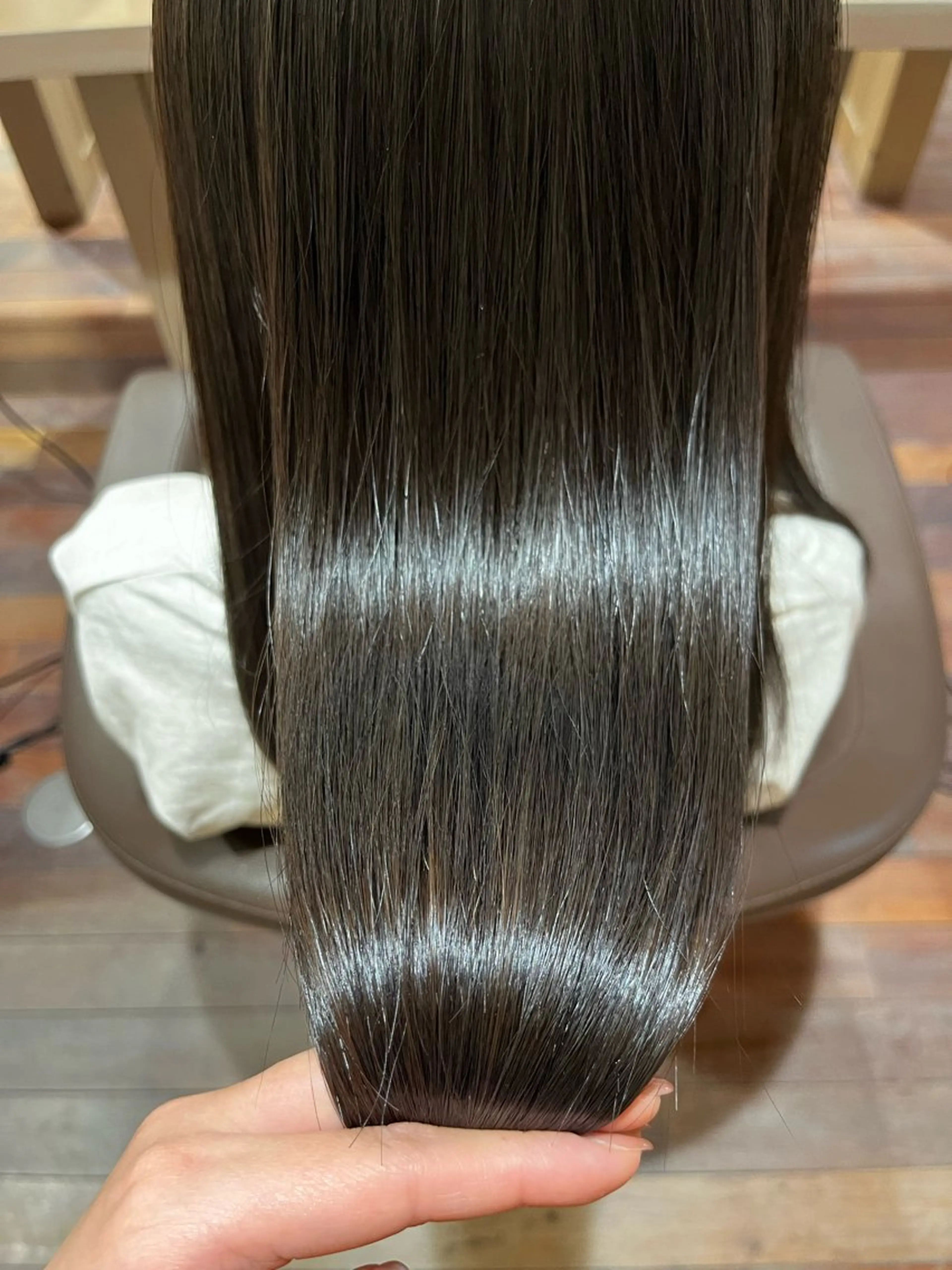 ロング 縮毛矯正 トリートメント 大野 志歩のヘアスタイル