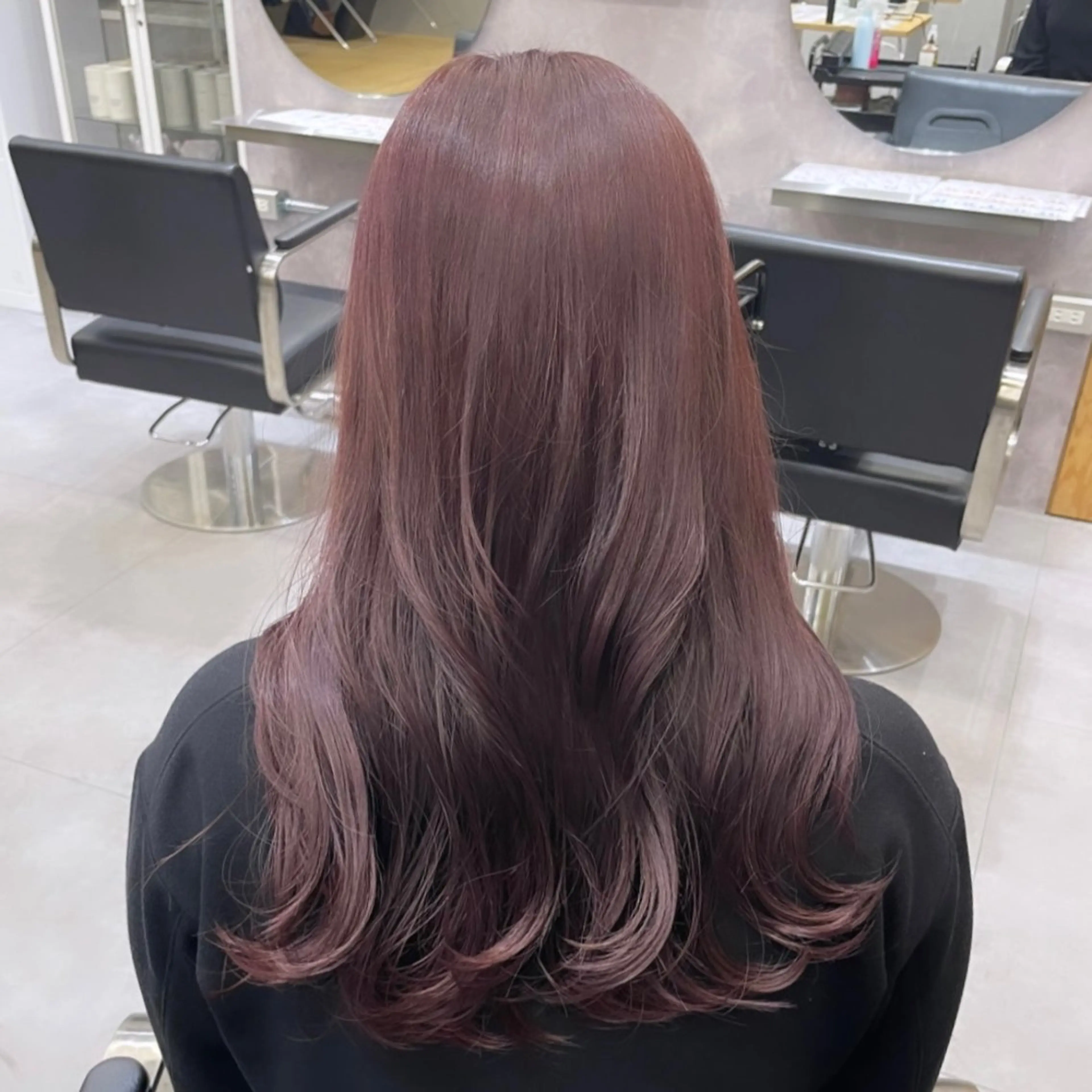 ロング カラー ラベンダーカラー ピンクカラー ピンクラベンダー Rui/透明感カラー 暖色/レイヤーカットのヘアスタイル