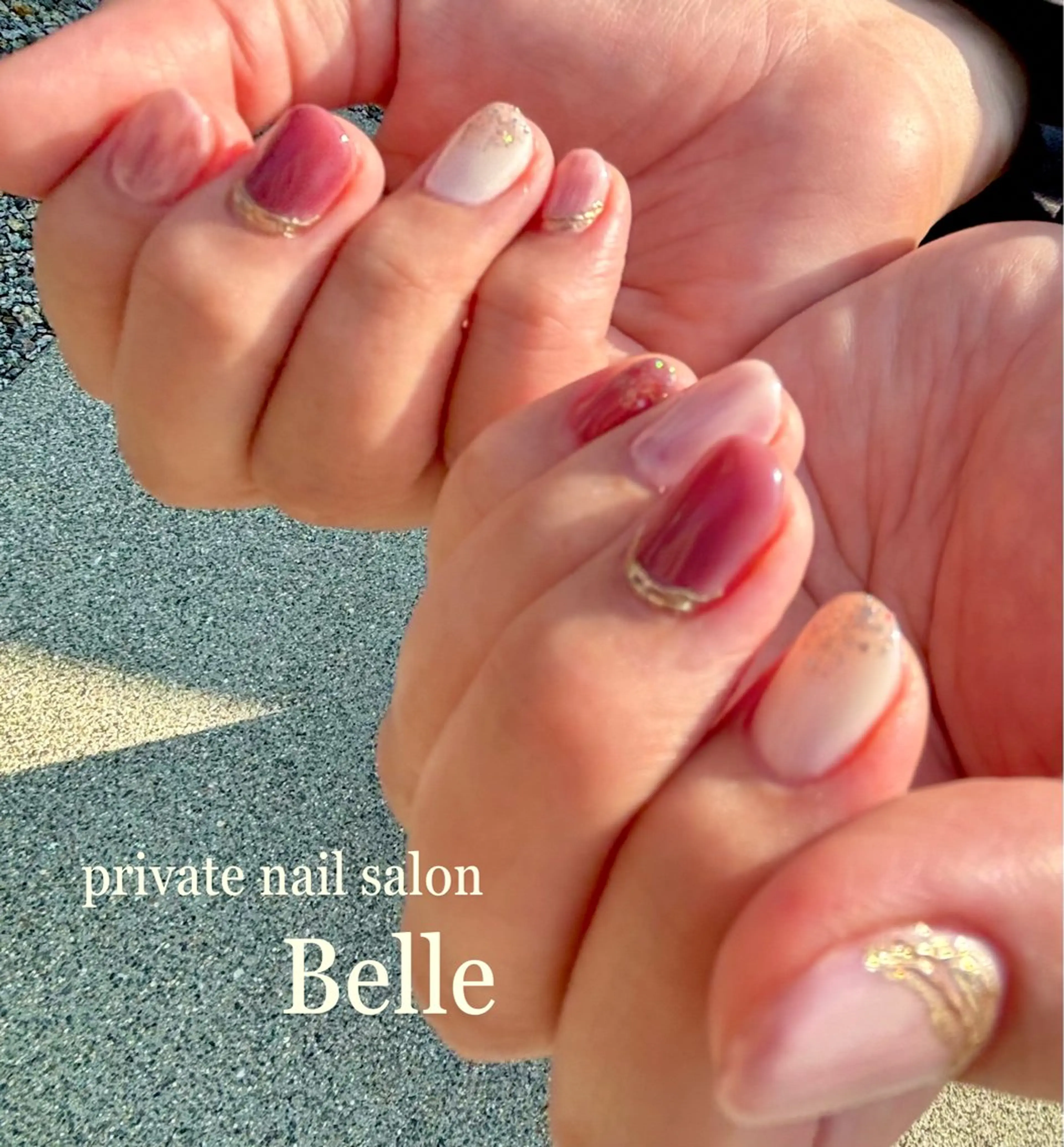 ネイル ニュアンスネイル ショートネイル ブライダルネイル ハンドネイル Belle　ネイル＆ ホワイトニングサロンのネイルデザイン