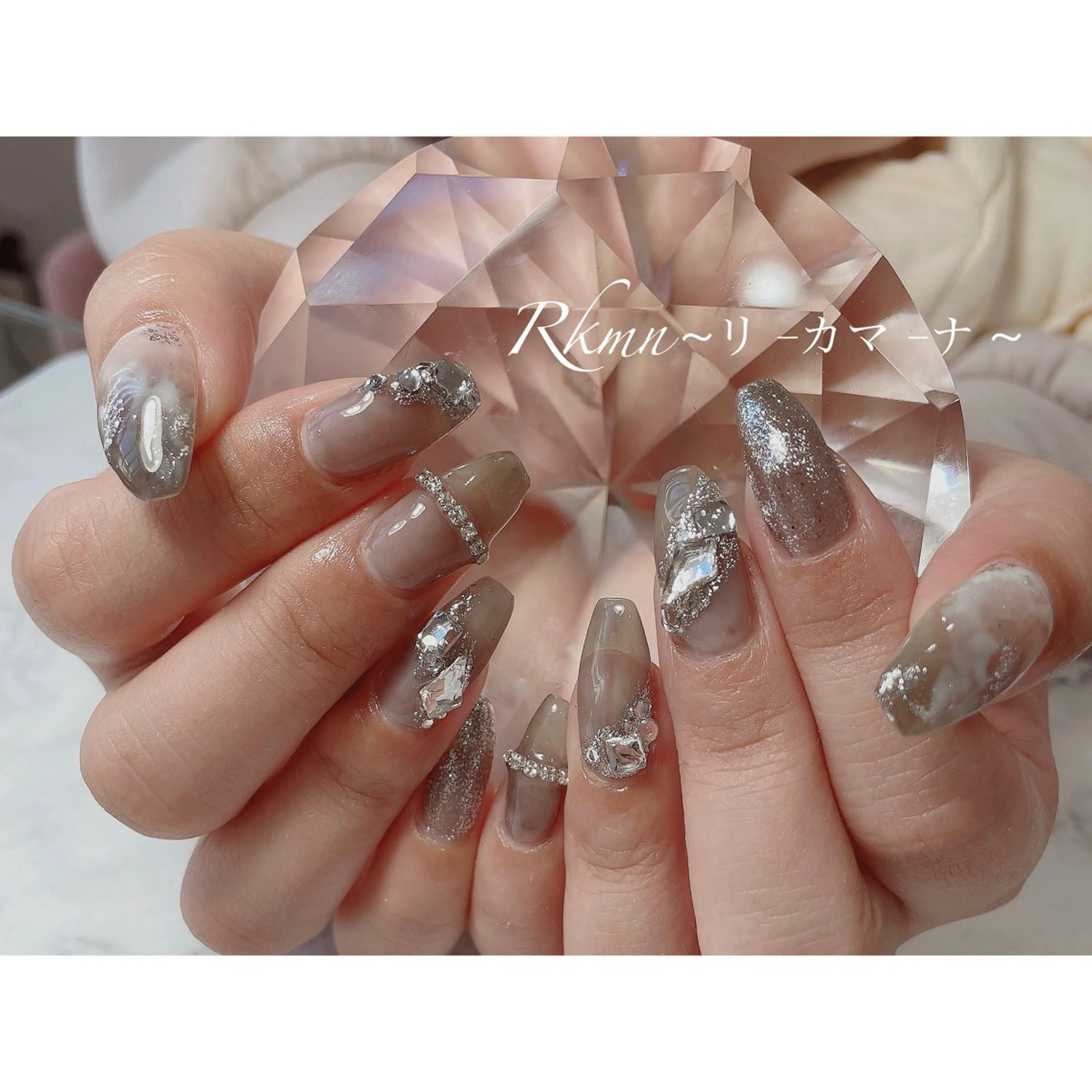 ネイル アートネイル クリアネイル キラキラネイル ラメ(グリッター) ニュアンスネイル ハンドネイル フットネイル ハンドケア Rkmn ~リ-カマ-ナ~のネイルデザイン