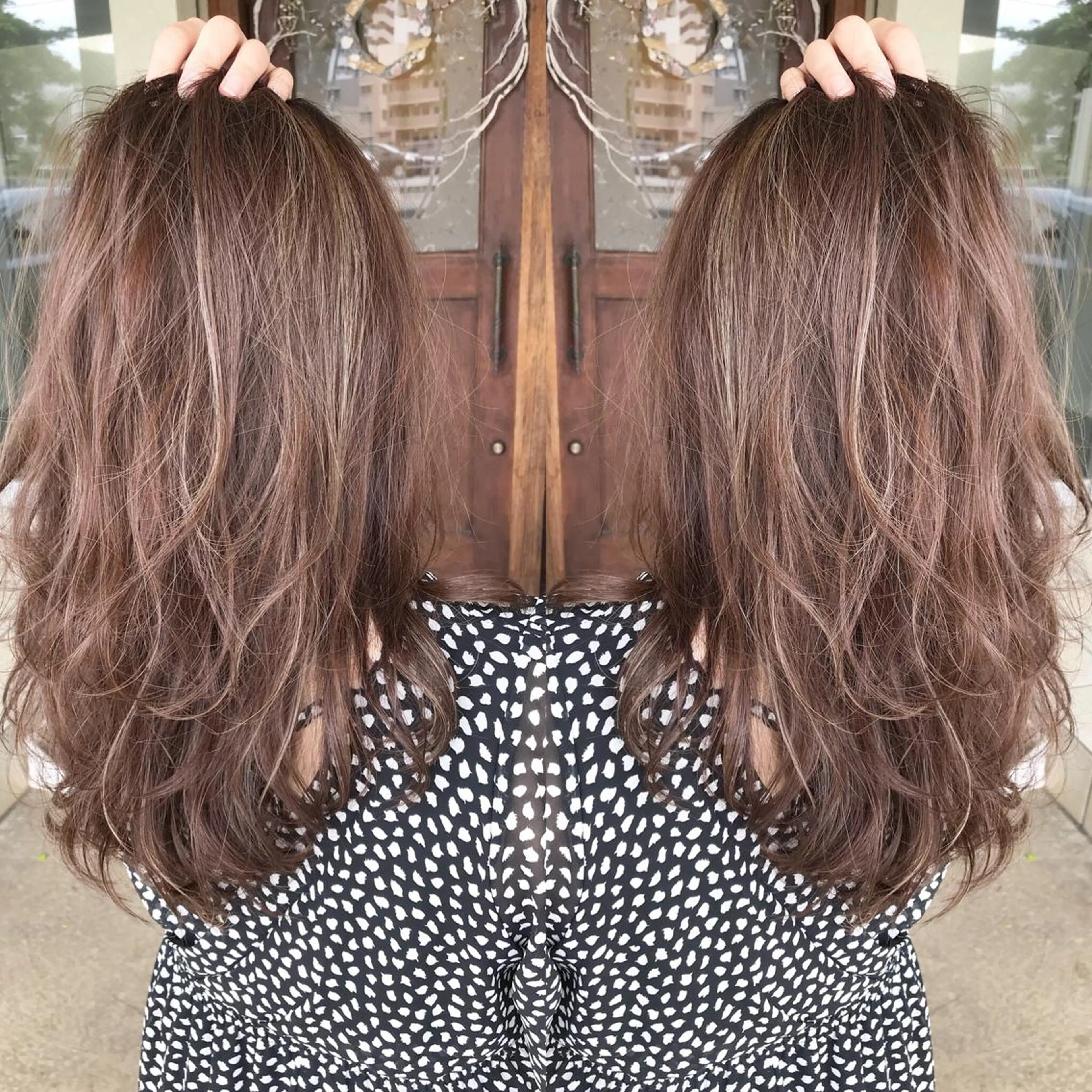 セミロング カラー ハイライトカラー ハイライト カット ヘアカラー grand juteのヘアスタイル