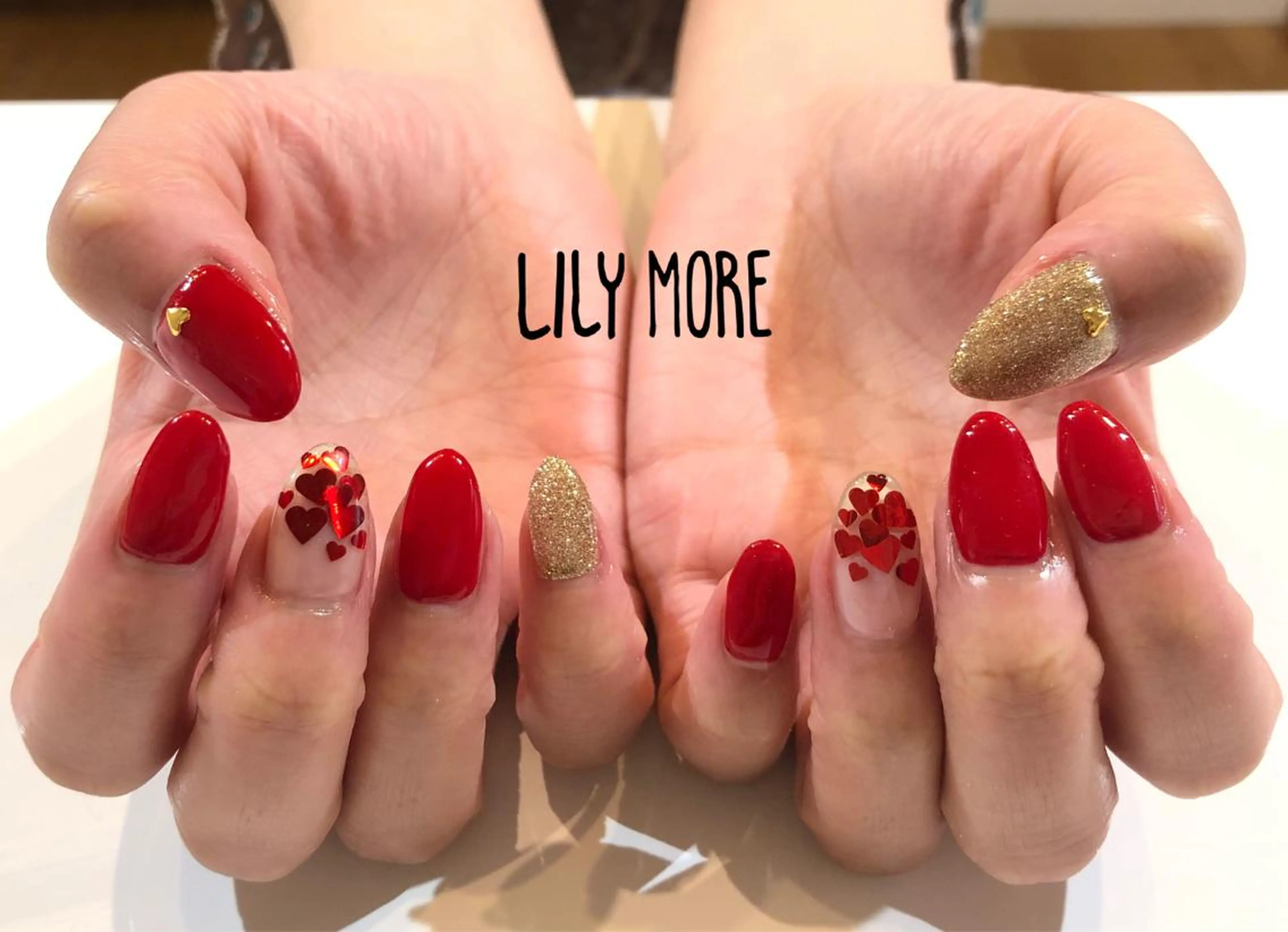 ネイル ハート Lily closetのネイルデザイン