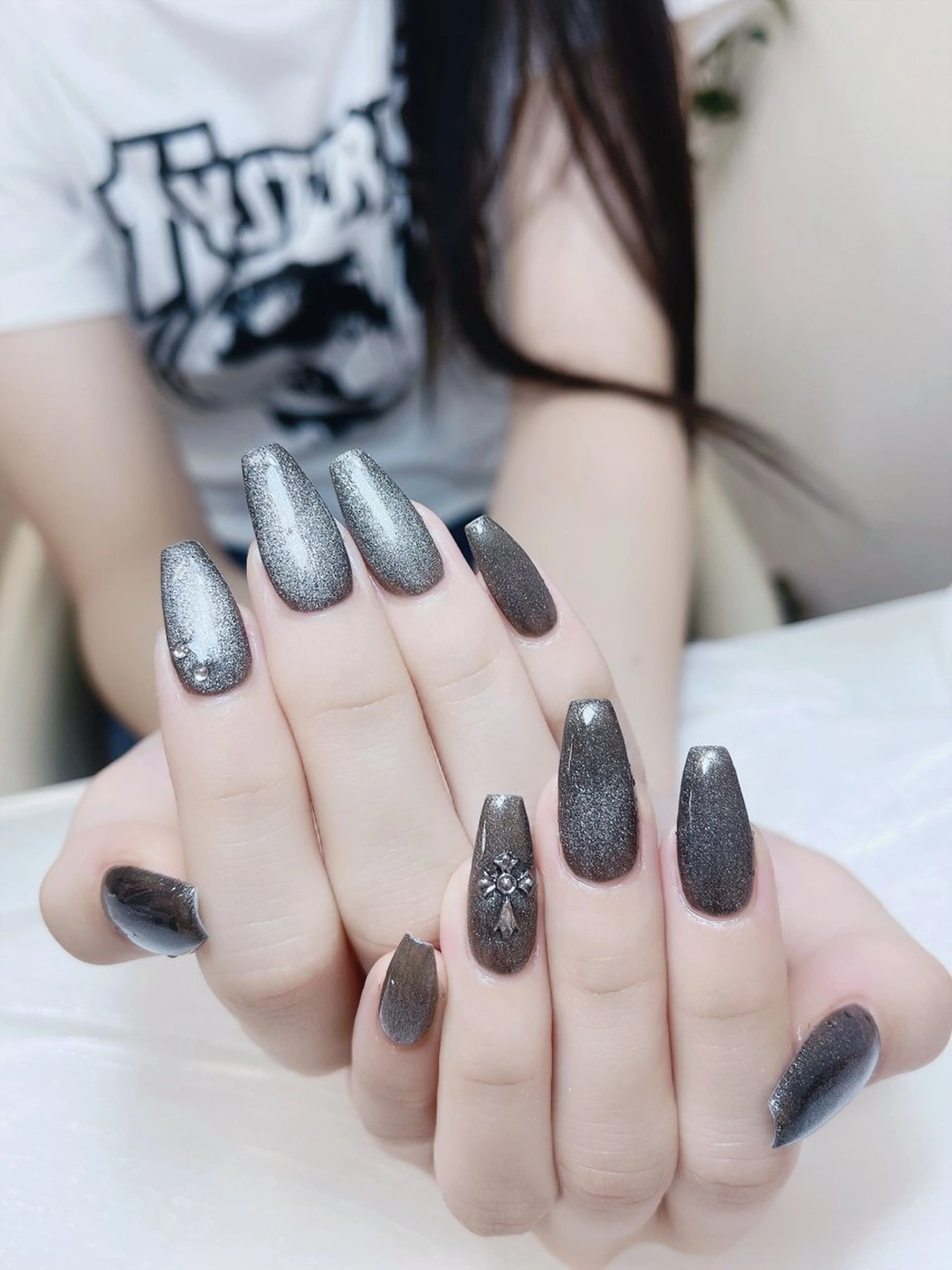 ネイル チークネイル フレンチネイル グラデーション キラキラネイル 韓国ネイル ハンドネイル DUO MI所属・DUO   MI nail salonのネイルデザイン