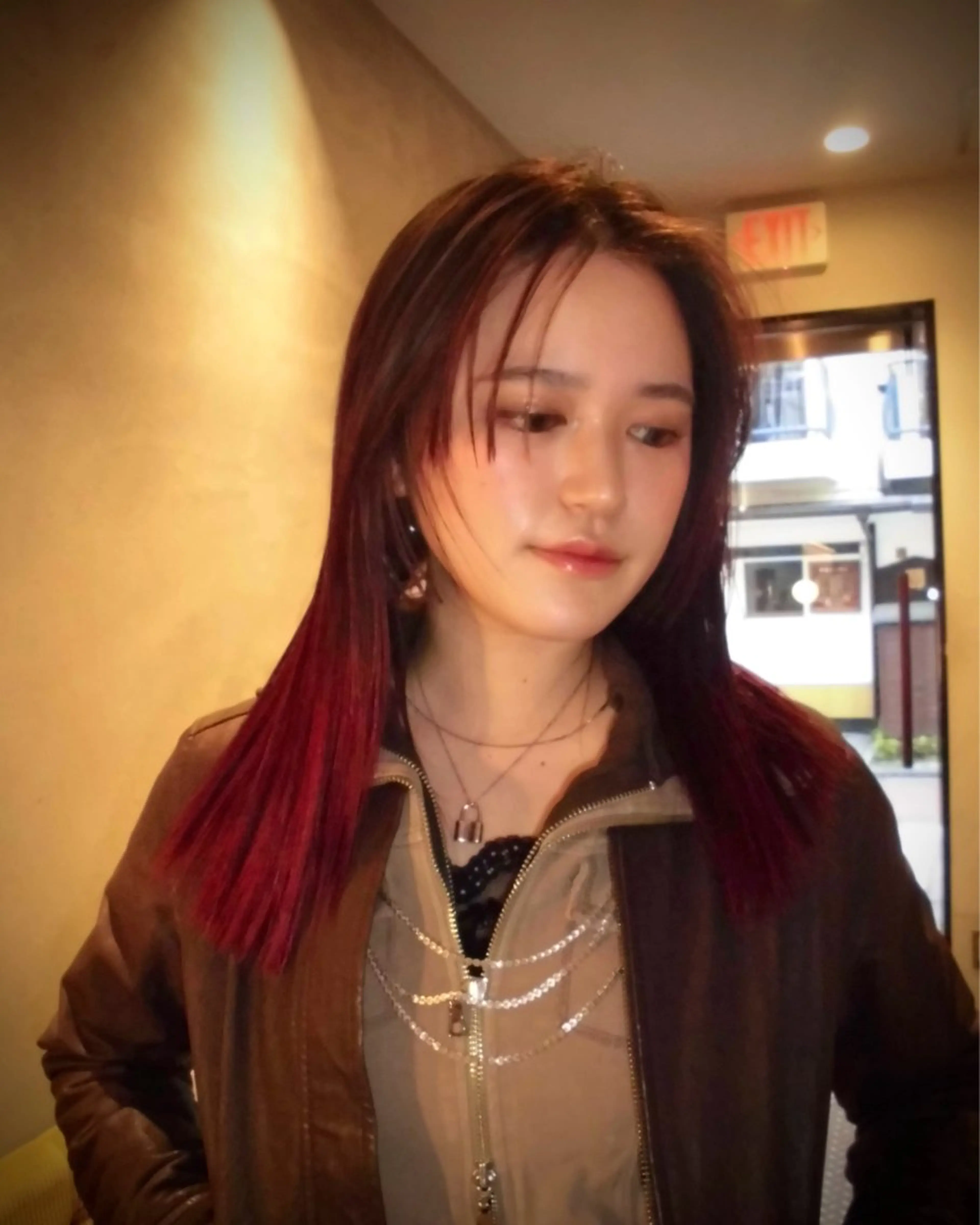 ミディアム カラー ヘアアレンジ ヘアカラー トリートメント ヘッドスパ marino マリノのヘアスタイル