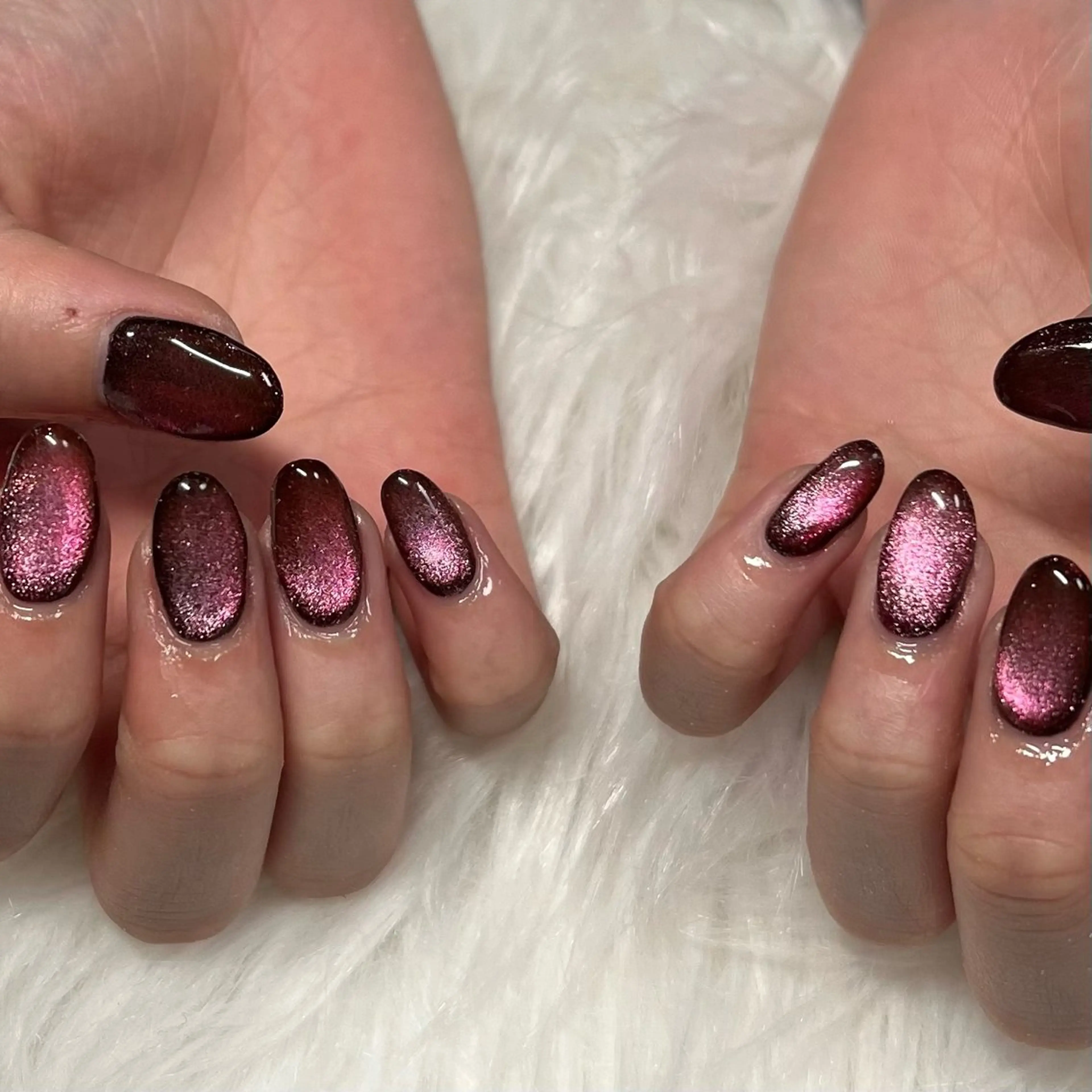 ネイル ジェルネイル マグネットネイル パラジェル cerisier セリシールのネイルデザイン