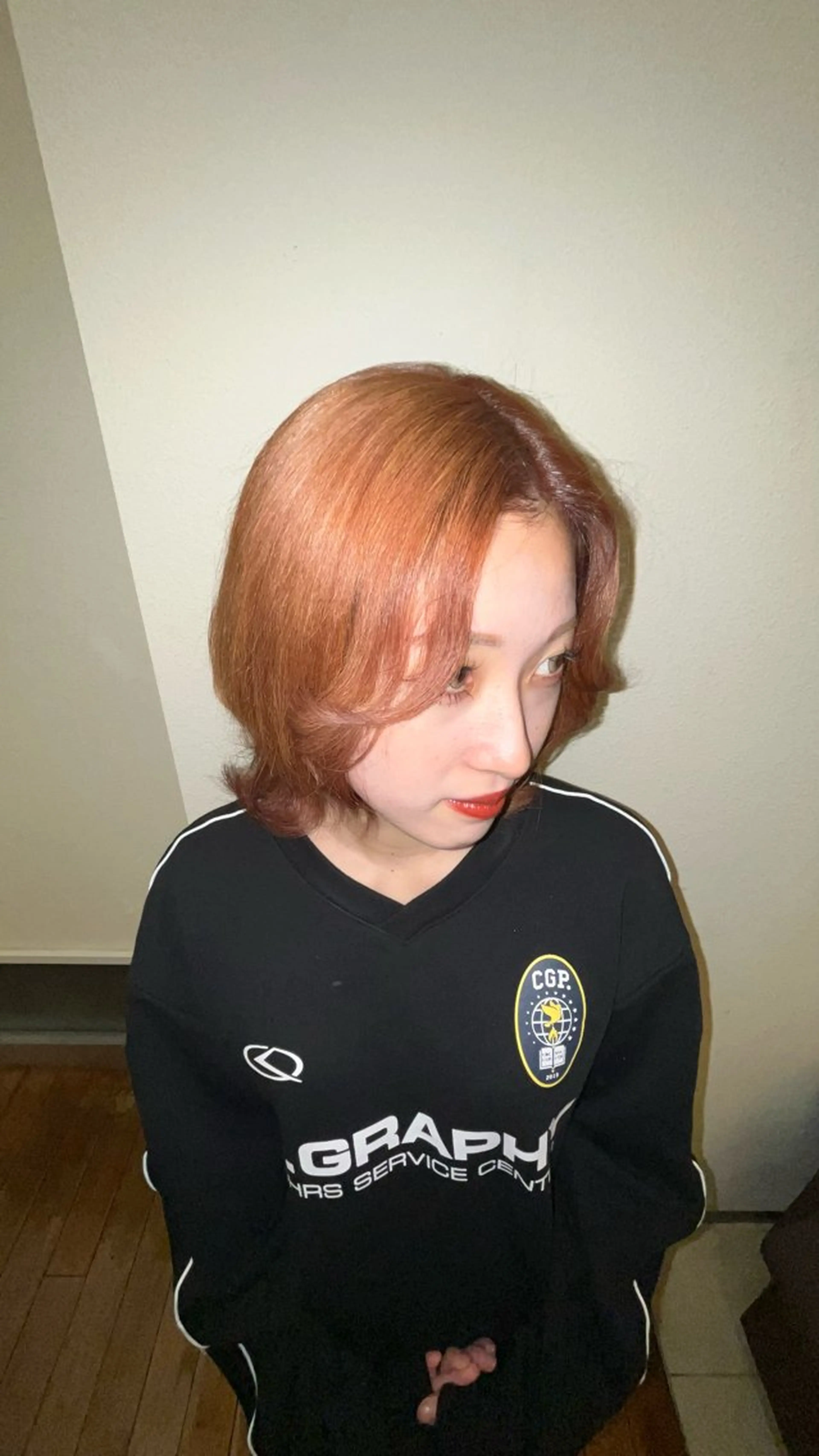 ミディアム カラー ブリーチ 似合わせパーマ🎀 モデル募集中のヘアスタイル