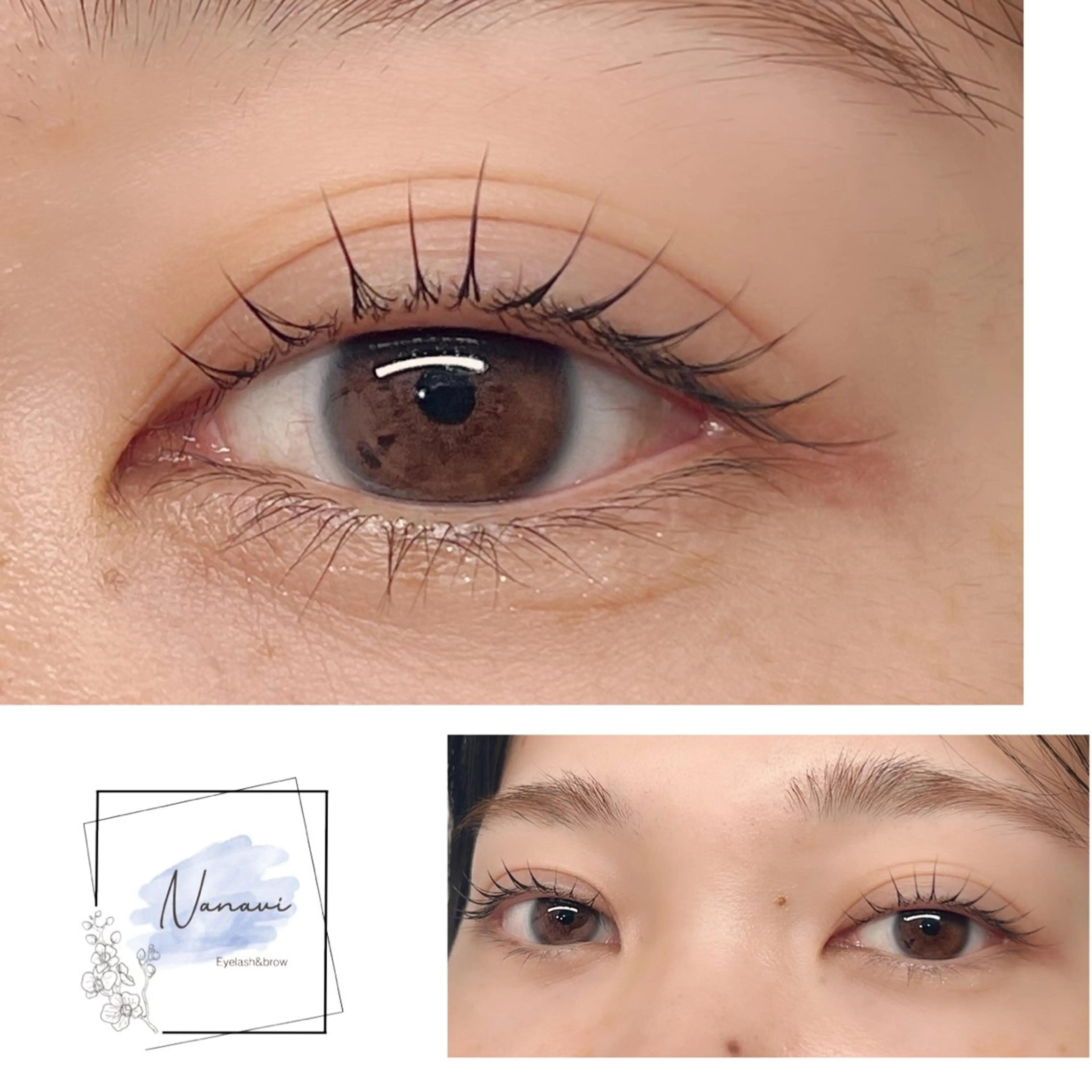 マツエク・マツパ マツパ Nanavi 鮎川のマツエク・マツパデザイン